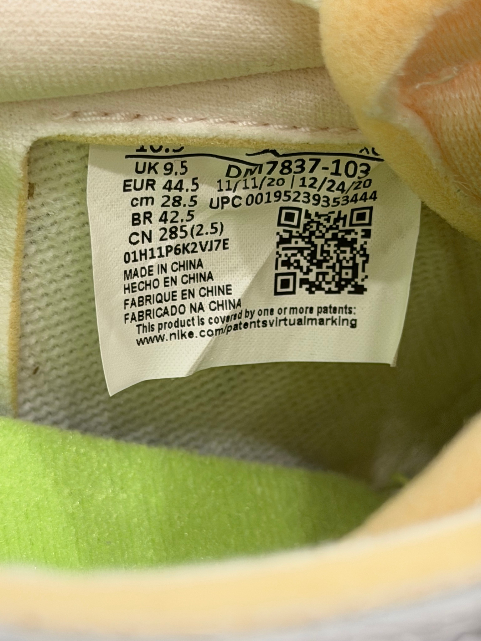 Nike x Air Jordan Air Jordan 1 OG Low Ghost Green, миниатюра 6