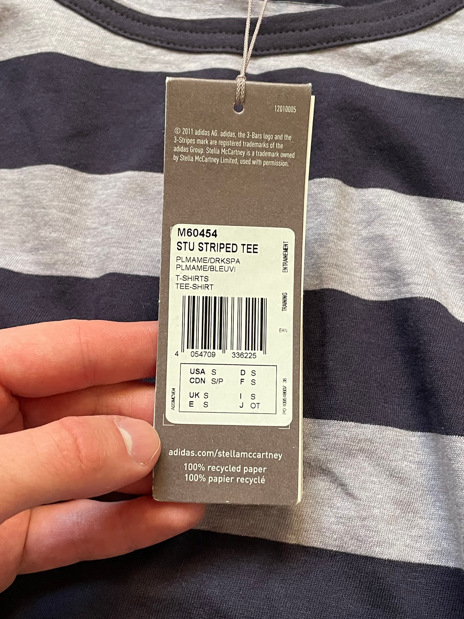 Adidas x Stella McCartney Striped tee, миниатюра 2