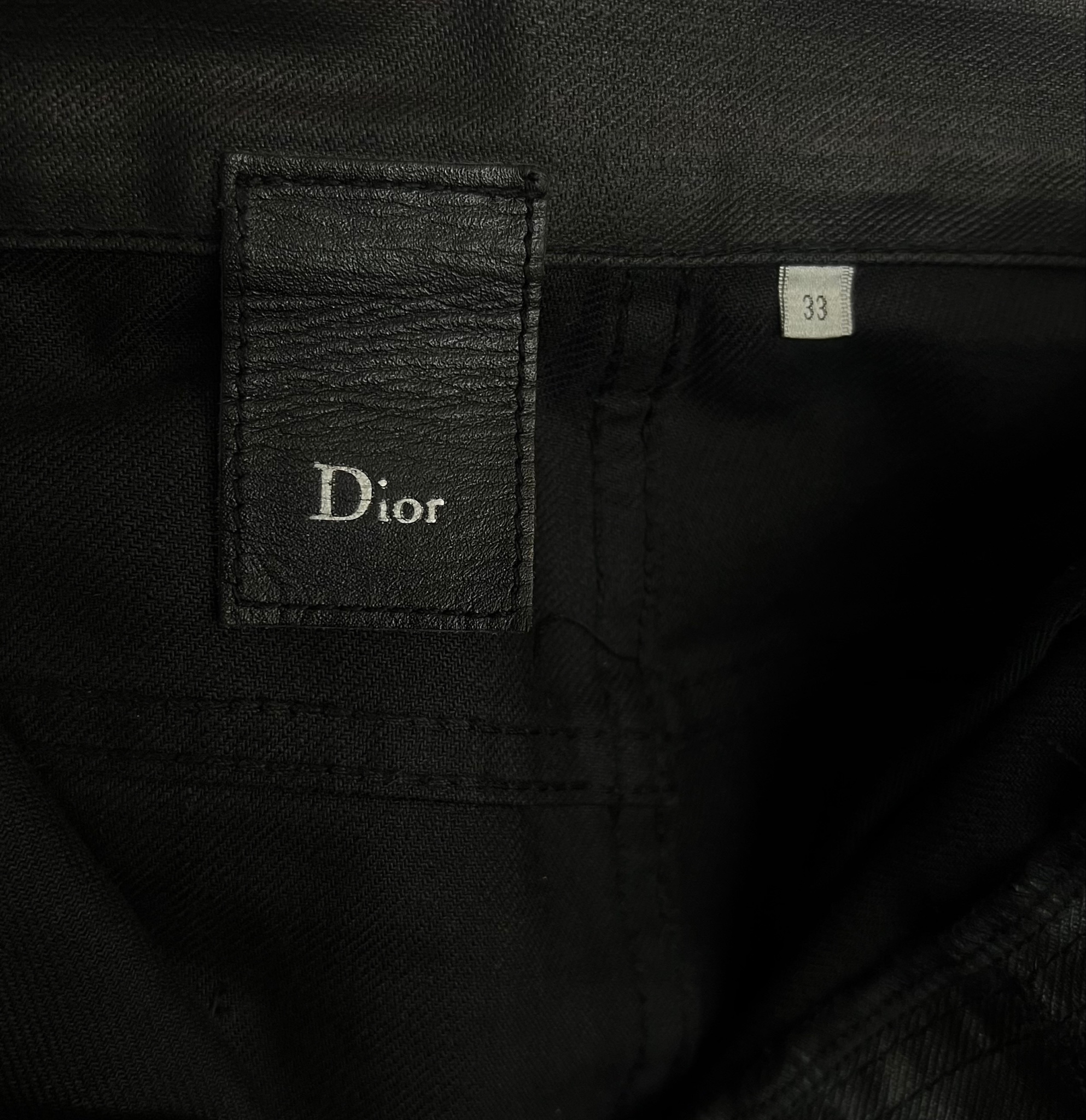 Dior Homme Dior Homme FW07 “Navigate” by Hedi Slimane waxed black jeans, миниатюра 3