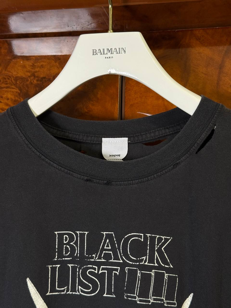 Protocol Index BLACKLIST Washed Black T-shirt, миниатюра 3