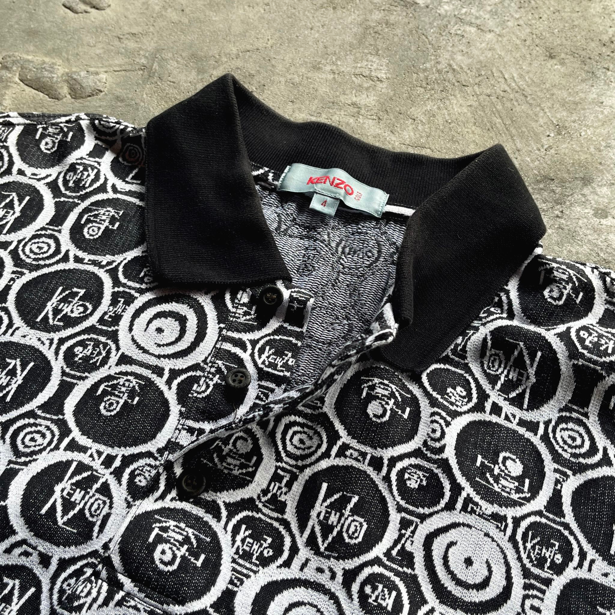 Kenzo Golf Coin Pattern Polo Shirt, миниатюра 3