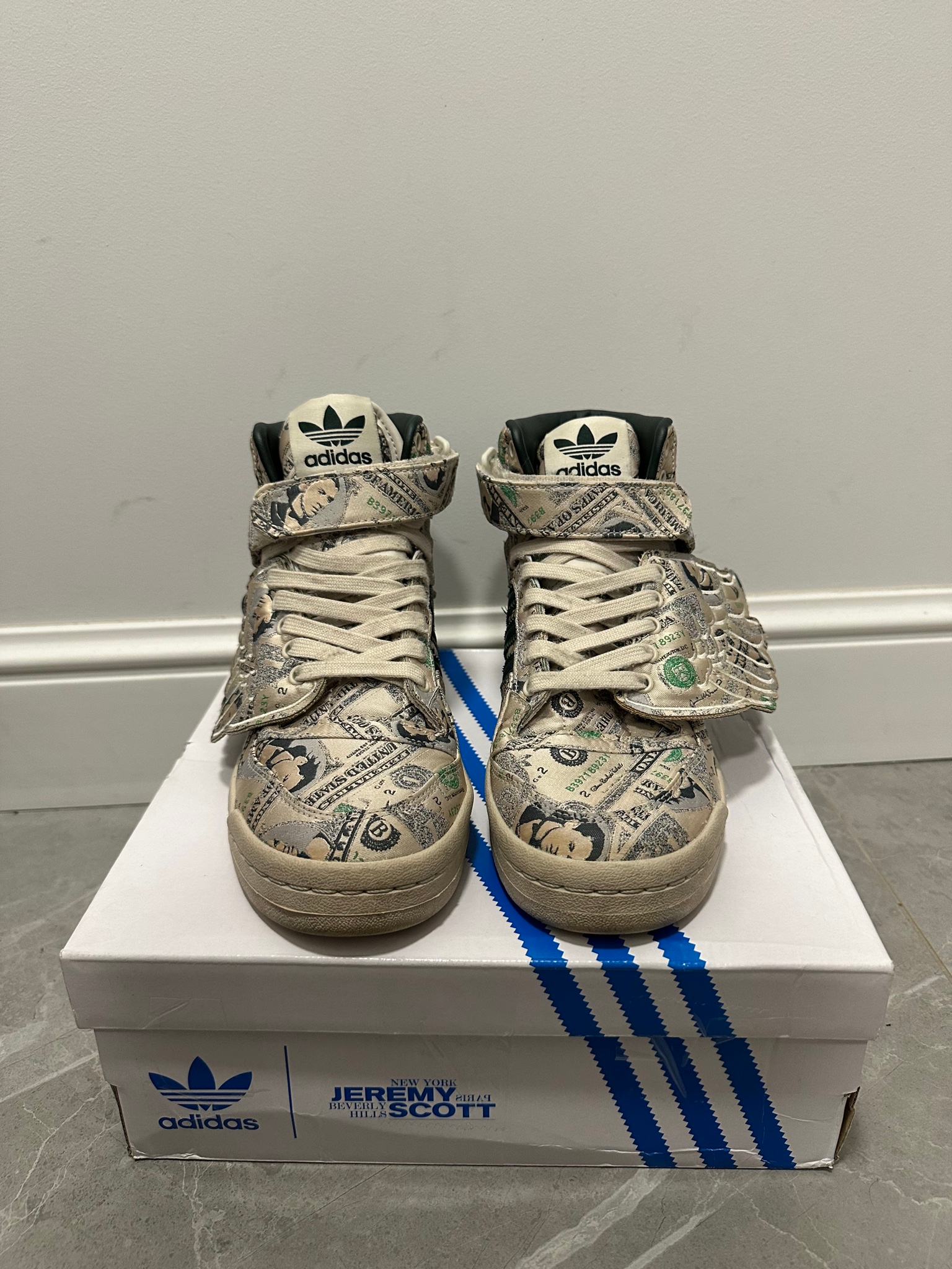 Adidas x Jeremy Scott Forum High Dollar Print, миниатюра 1