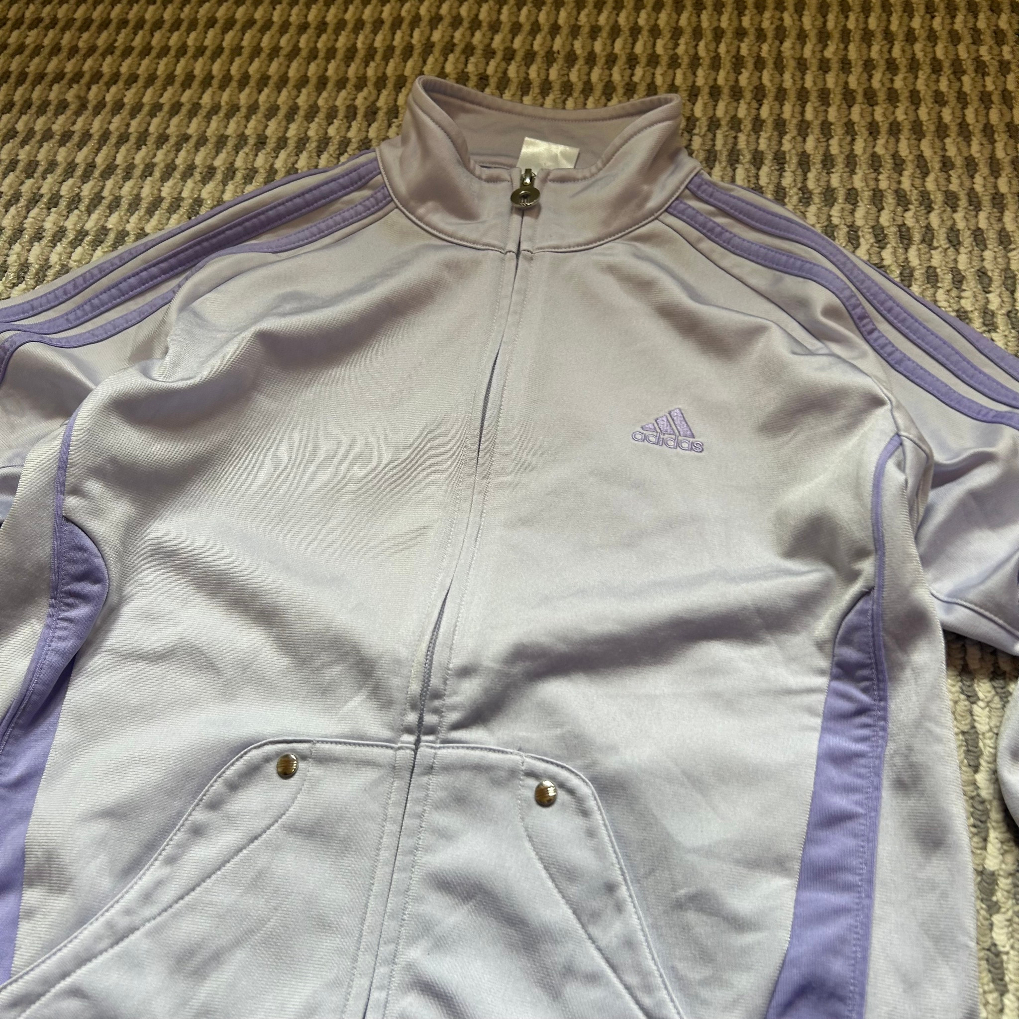 Adidas Pink/Purple Firebird Big logo Zip-Hoodie, миниатюра 2
