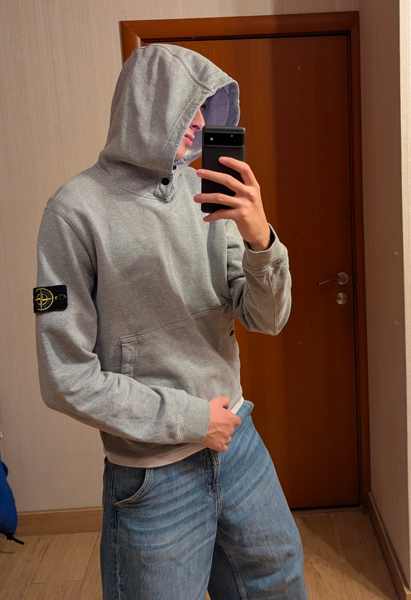 Stone Island Logo Patch Hoodie, миниатюра 13
