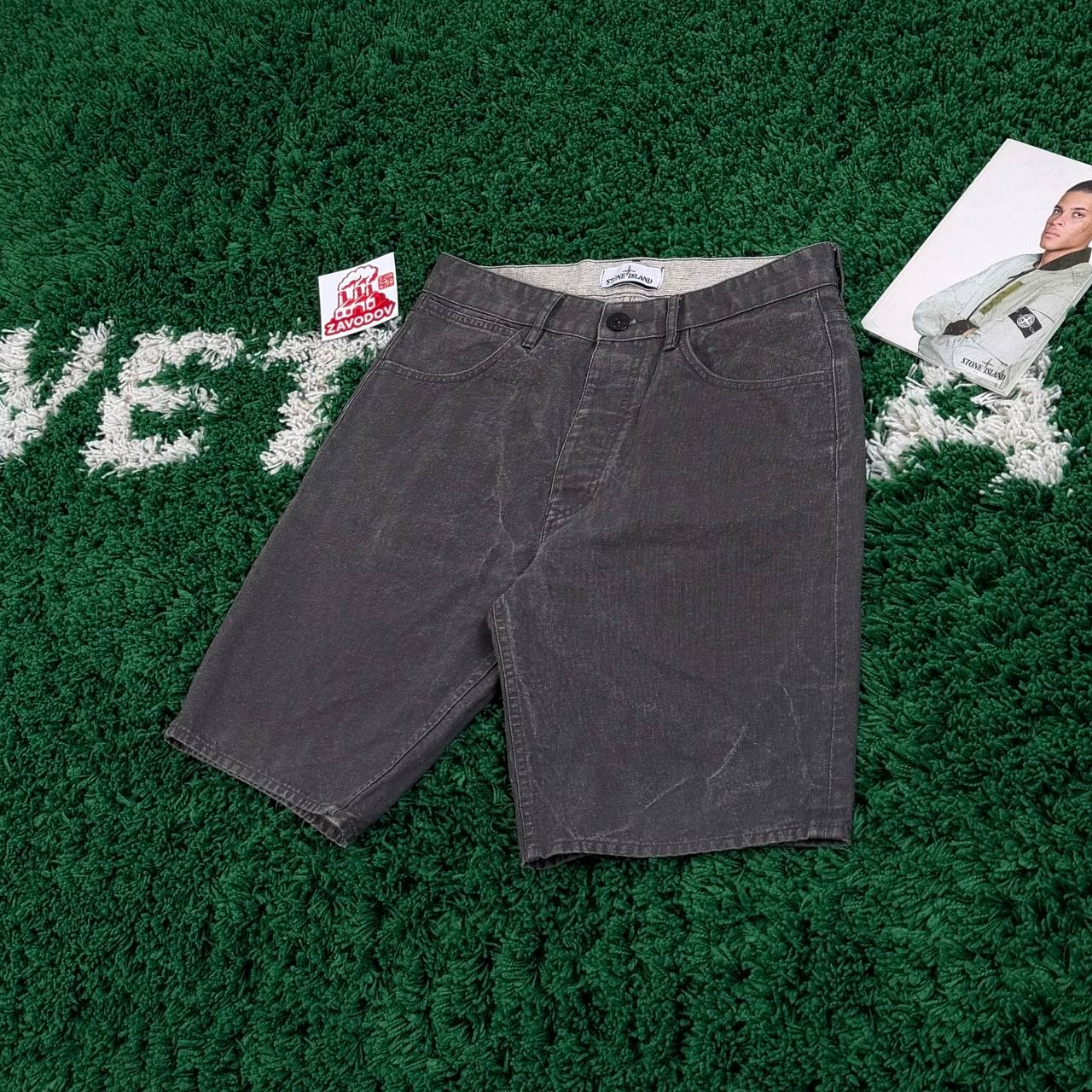 Stone Island Panama Placcato Bermuda Shorts, миниатюра 3