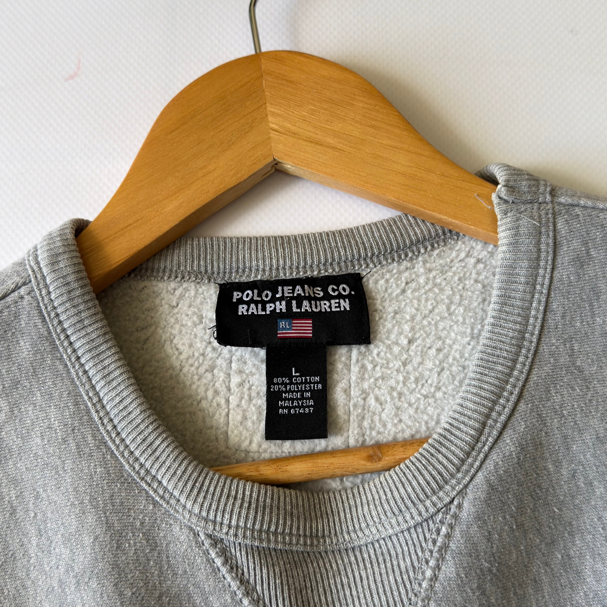 Polo Jeans Co. Ralph Lauren Vintage 90s Flag Logo Sweatshirt, миниатюра 3