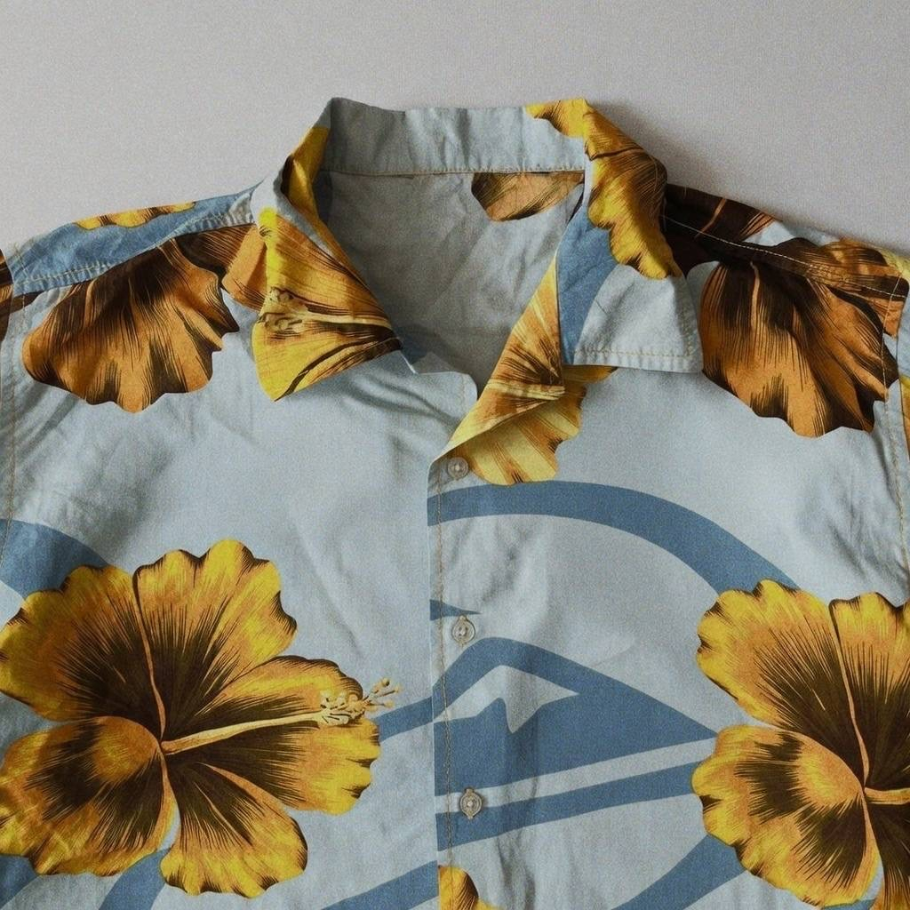 QUIKSILVER 2000s Vintage Floral Camp Collar Shirt, миниатюра 3