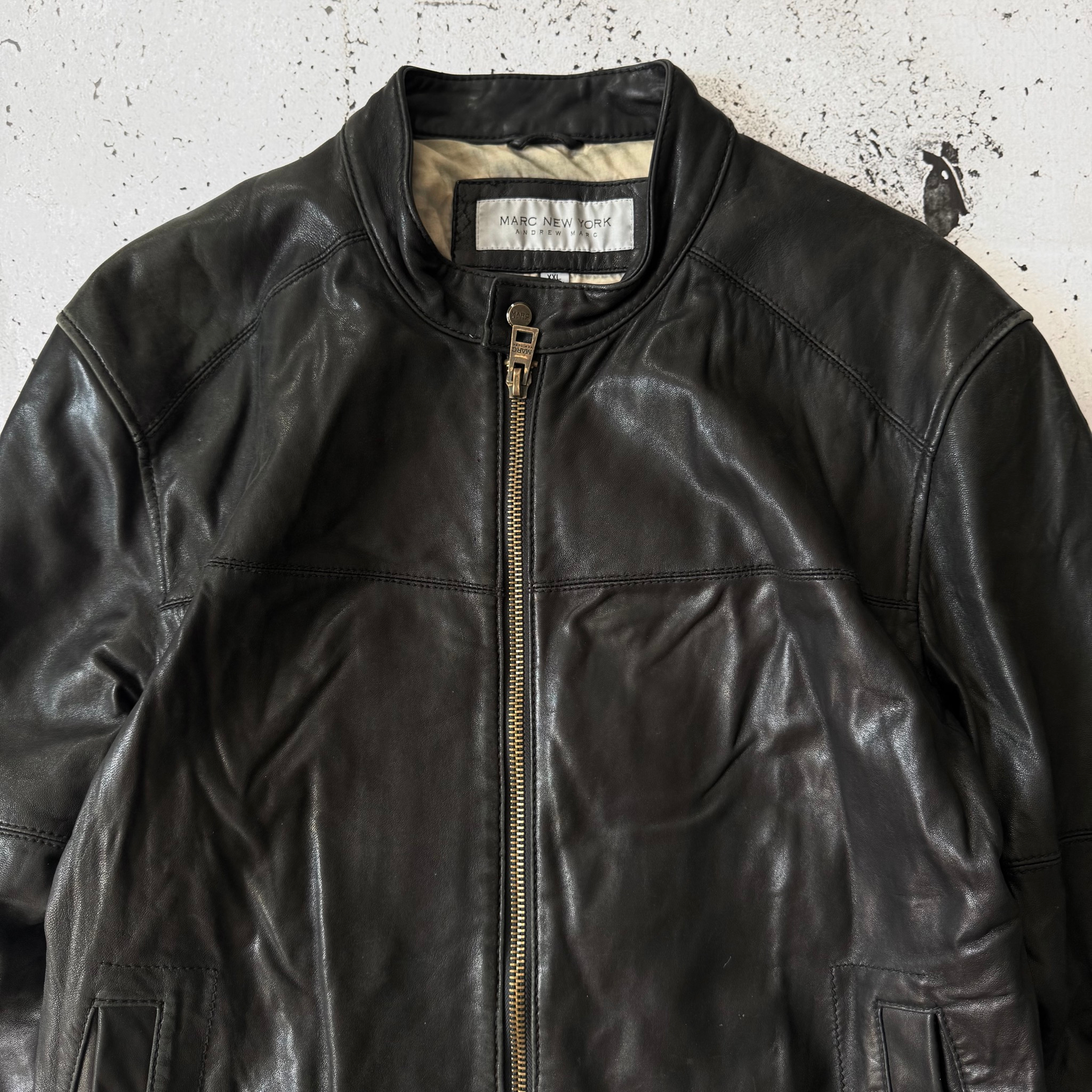 Marc New York / Andrew Marc 2000s Vintage Leather Jacket, миниатюра 4
