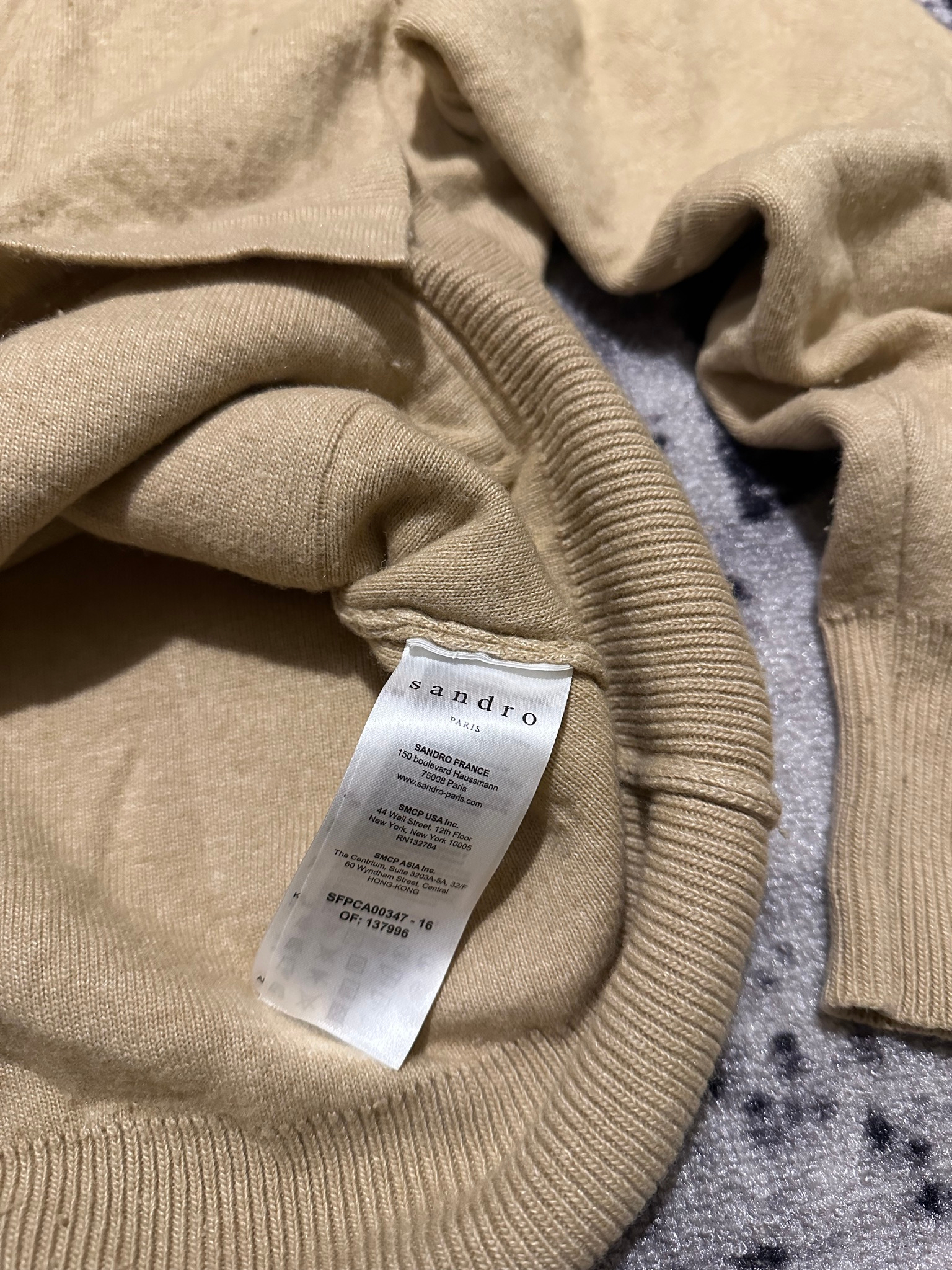 Sandro Wool-Blend V-Neck, миниатюра 7