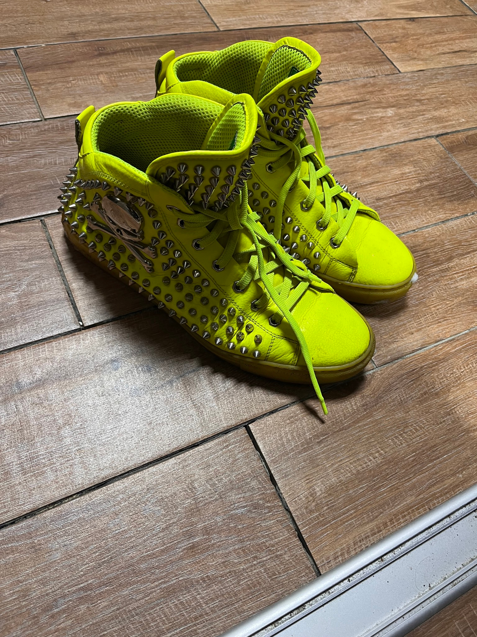 Philipp Plein Leather high trainers, миниатюра 3