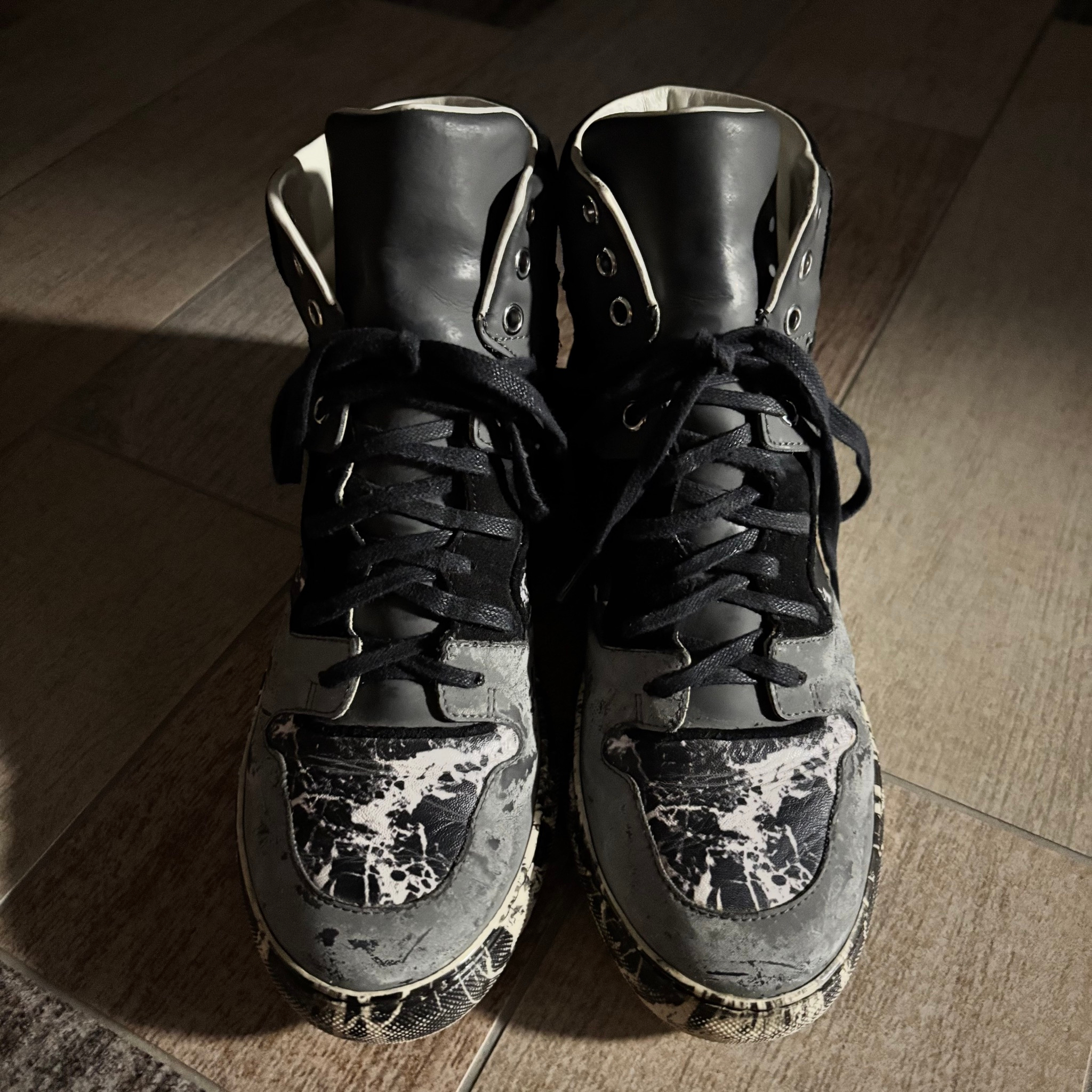 Balenciaga Marble-Effect High-Top Sneakers, миниатюра 1