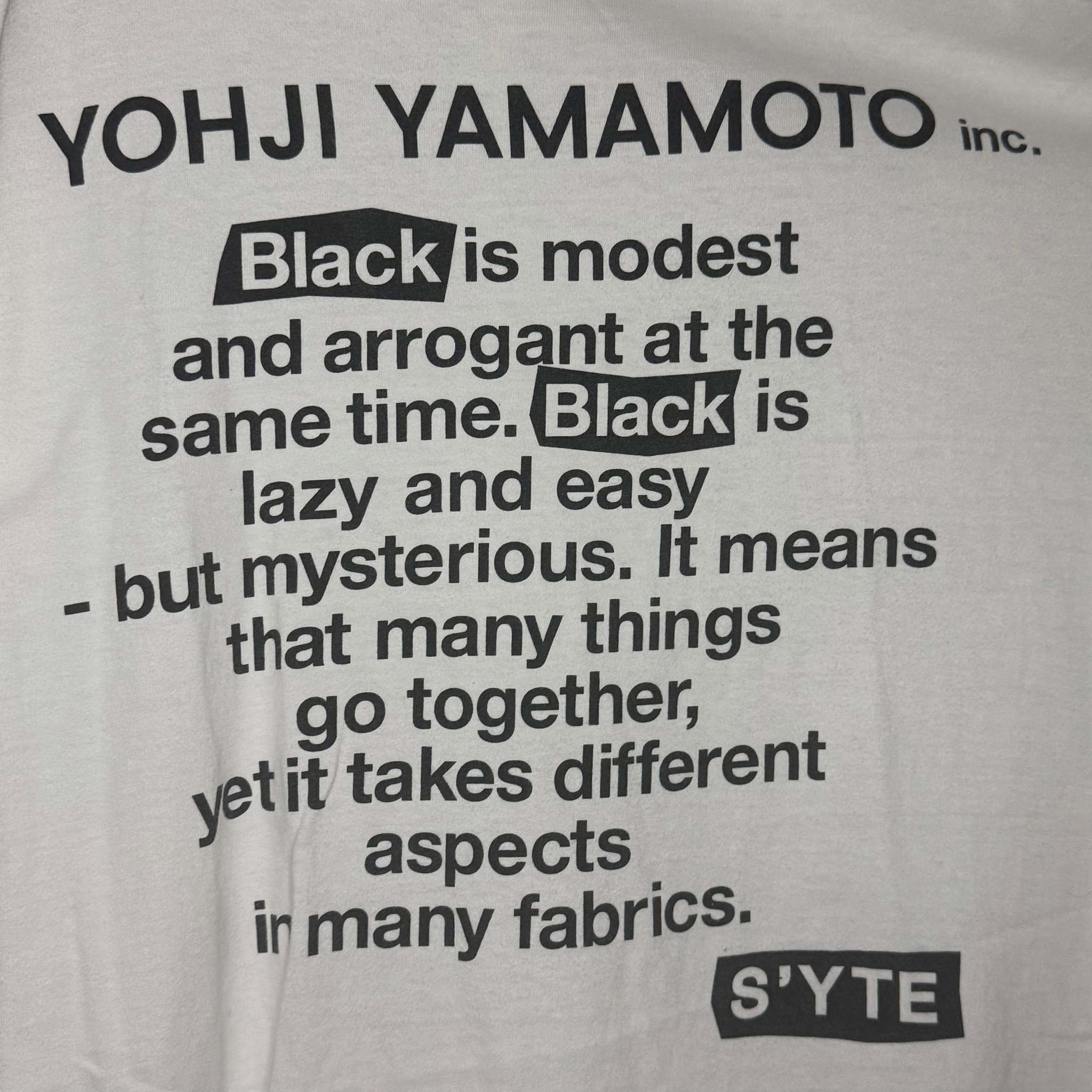 Yohji Yamamoto S’YTE Футболка белая, миниатюра 4