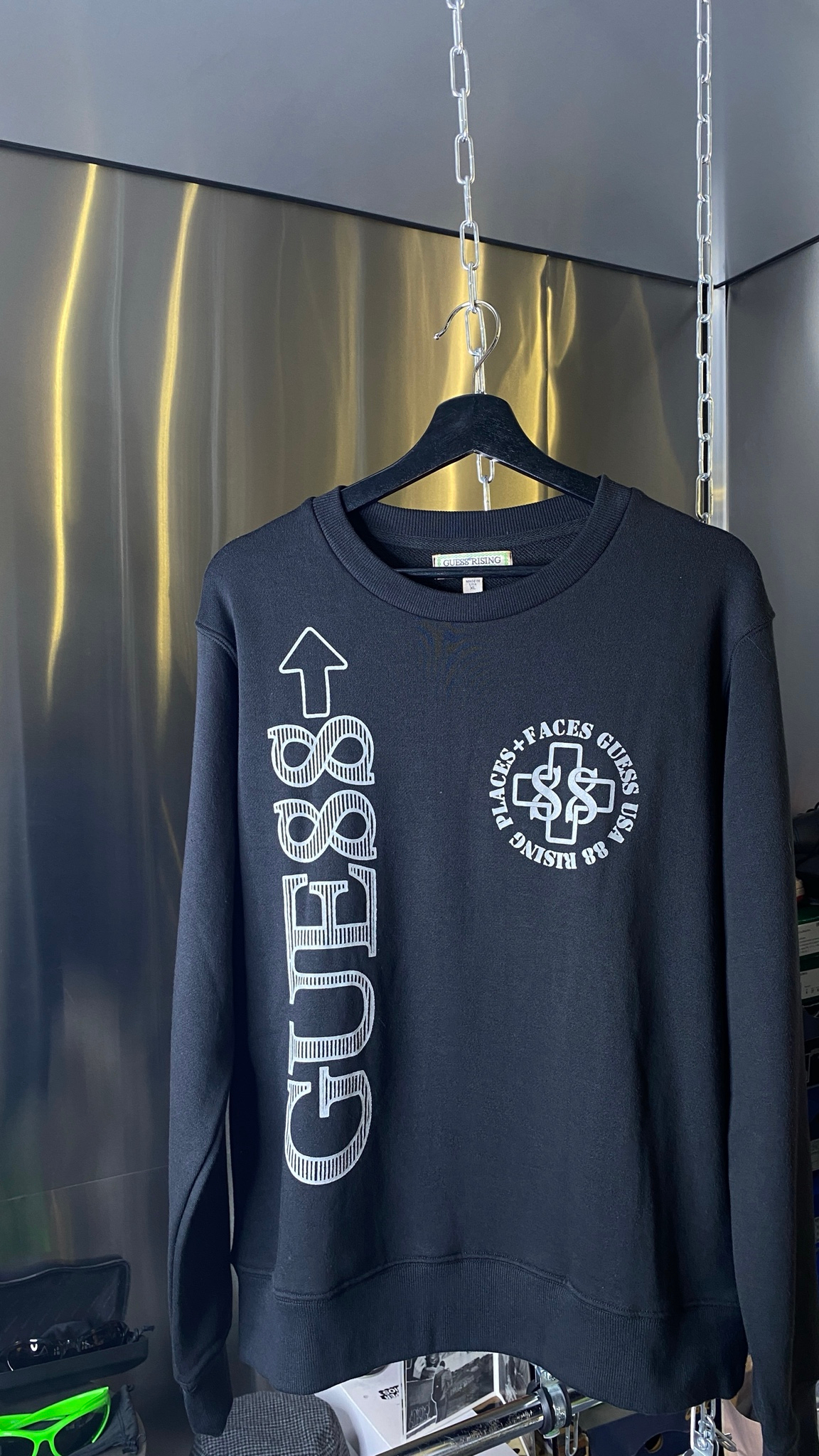 PLACES+FACES x GUESS x 88rising SWEATSHIRT BLACK ‘18, миниатюра 9