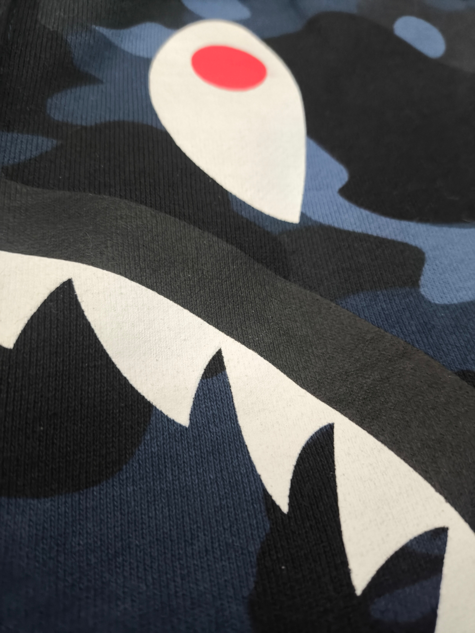 Bape BAPE Color Camo Shark Sweat Shorts Navy, миниатюра 5