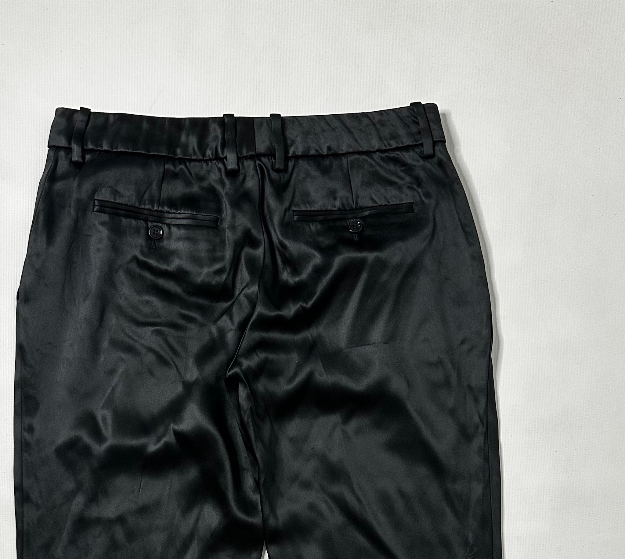Dolce & Gabbana Vintage Satin black trousers, миниатюра 5