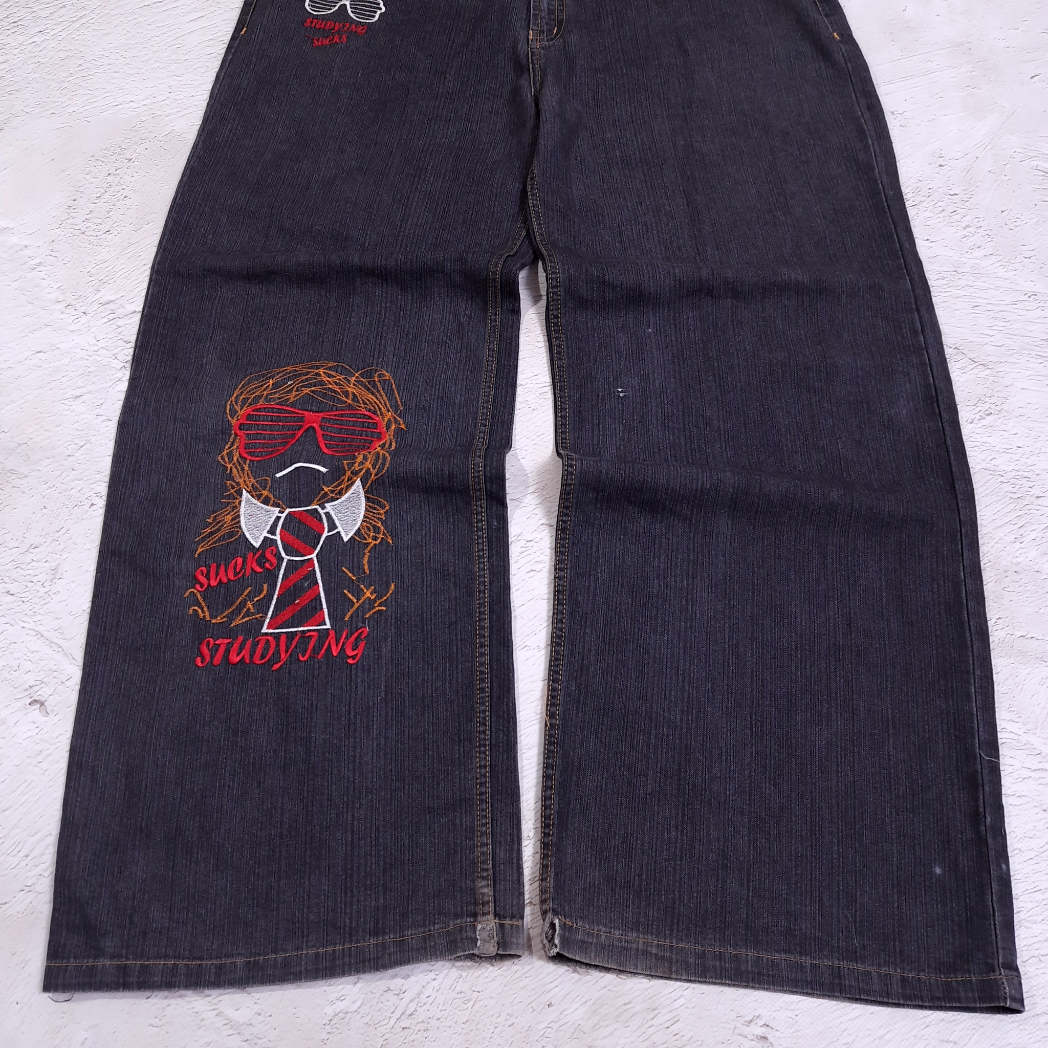 Sucks Studying Baggy Fit Jeans Vintage, миниатюра 4