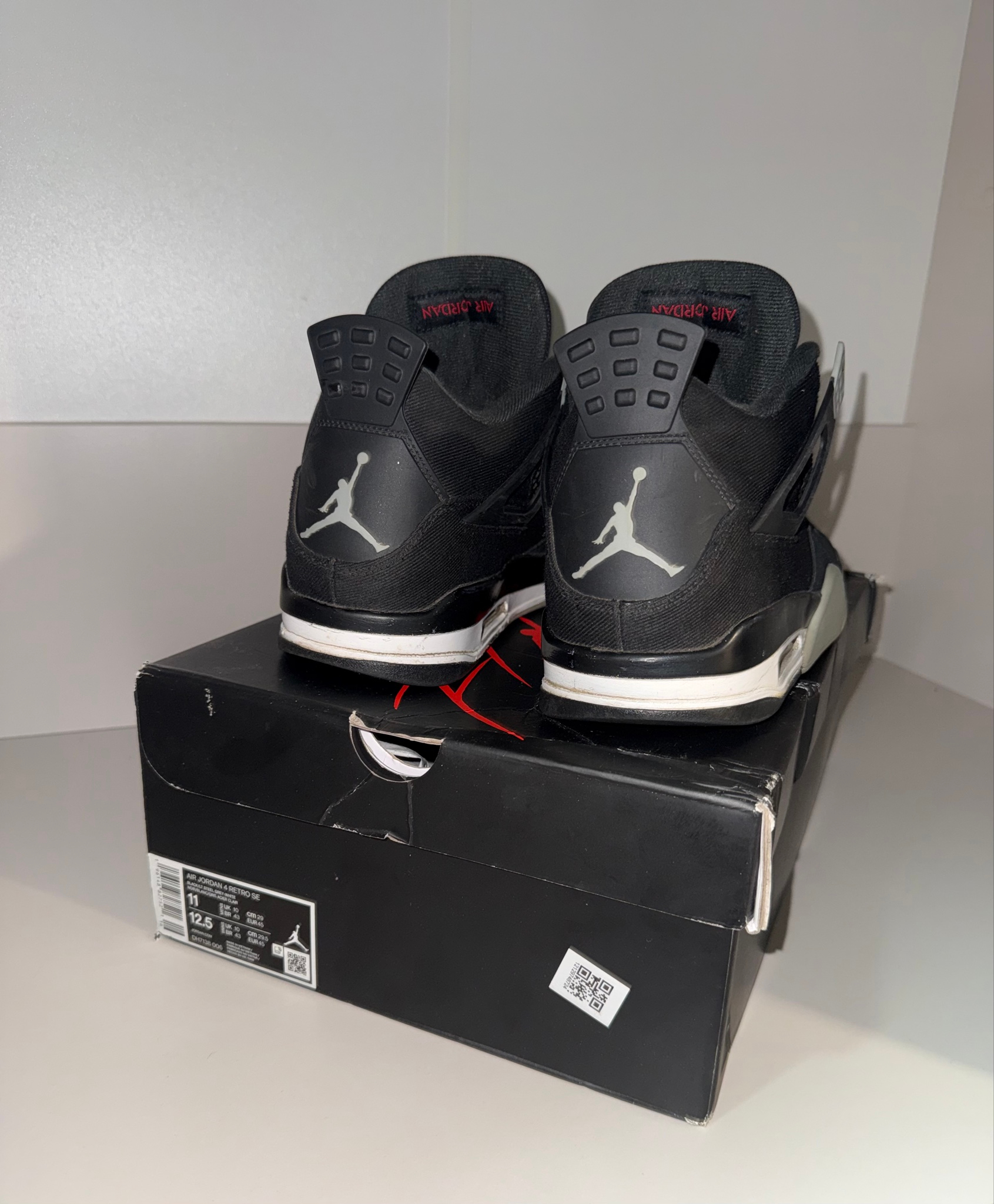 Nike Air Jordan 4 Black Canvas, миниатюра 2