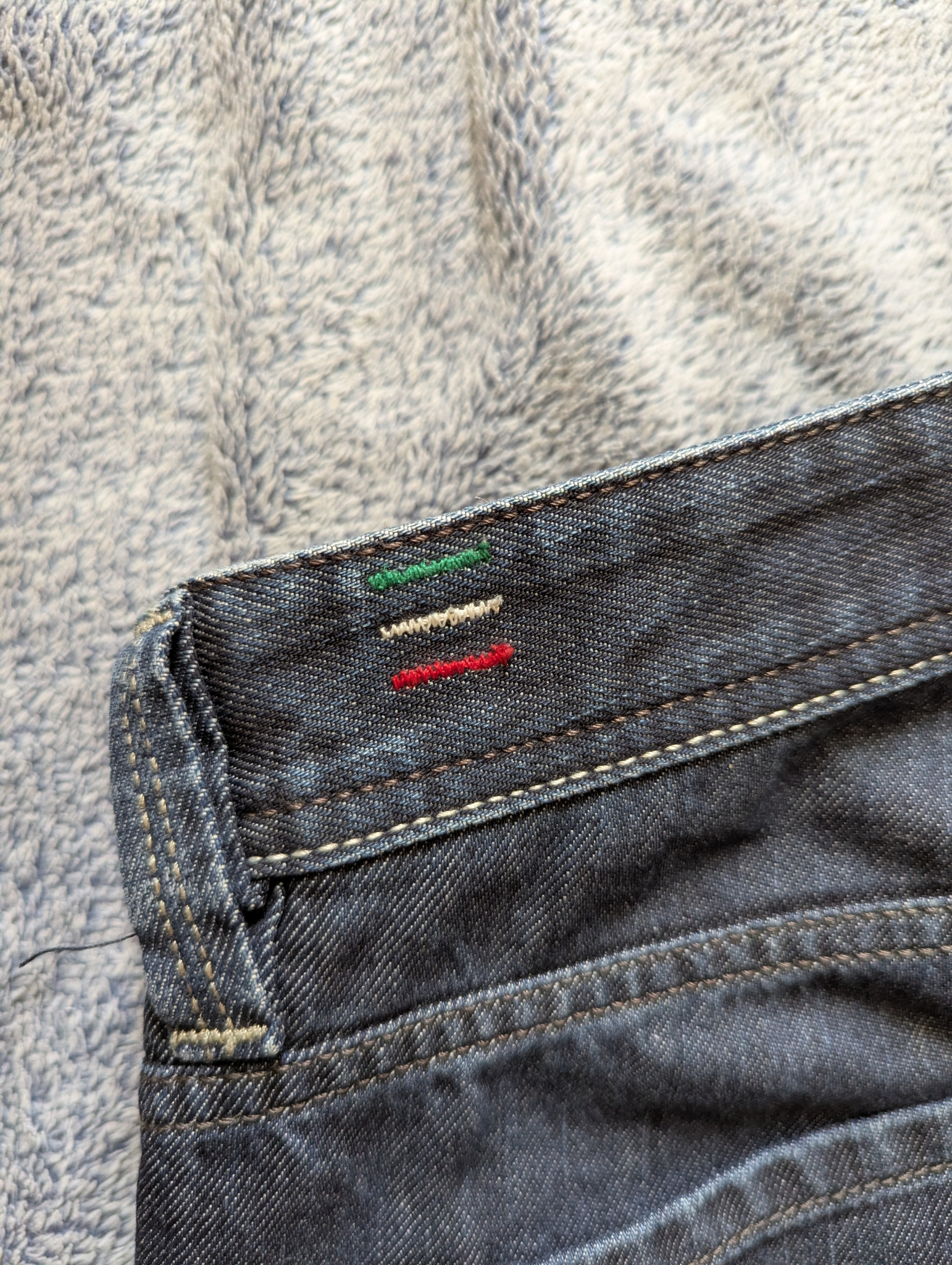 Diesel    Larkee Mens indigo blue straight fit selvedge denim jeans, миниатюра 6