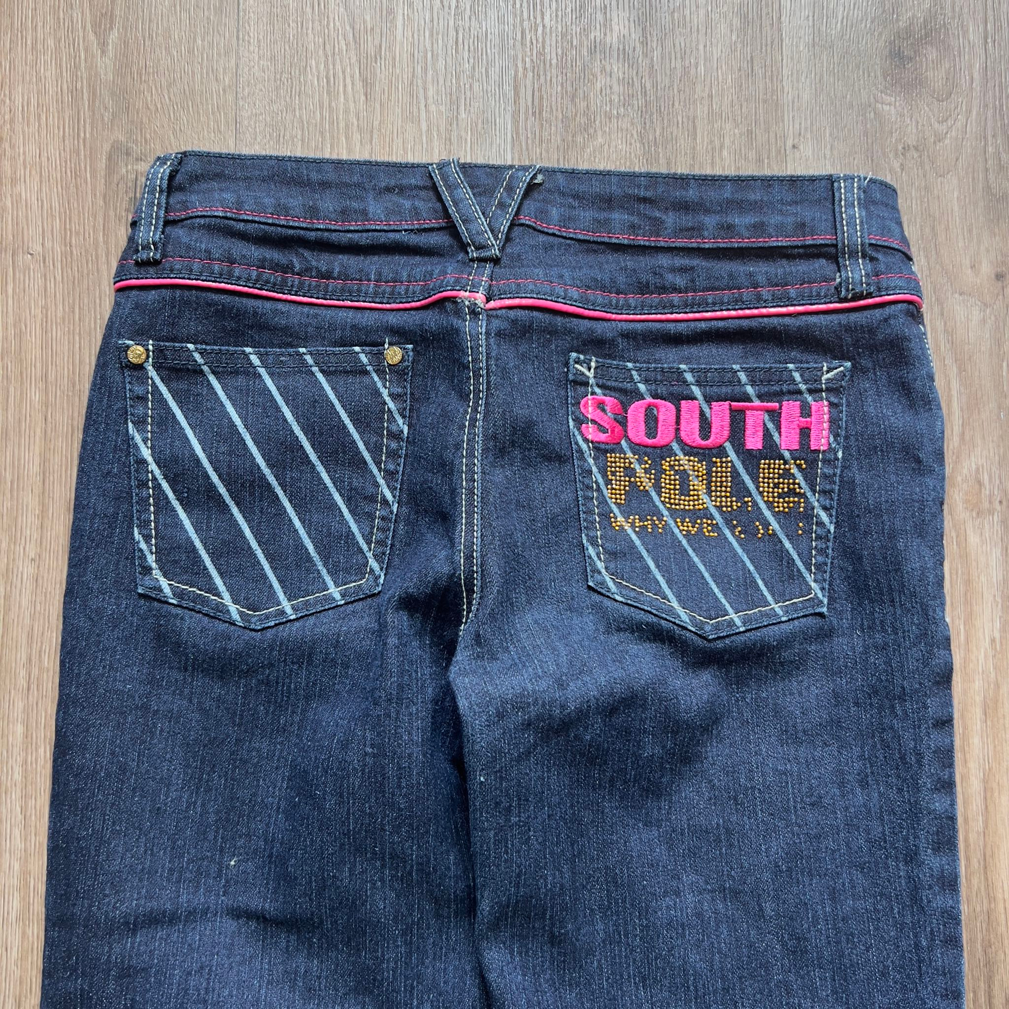 SouthPole Bootcut Low Rise Rhinestones Jeans, миниатюра 5