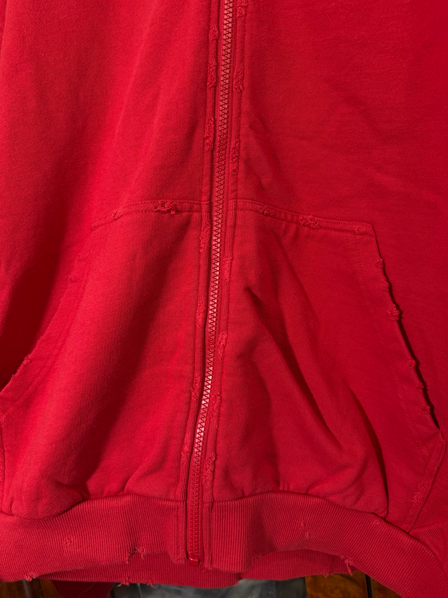Protocol Index Terry Towel Red Zip Hoodie, миниатюра 7