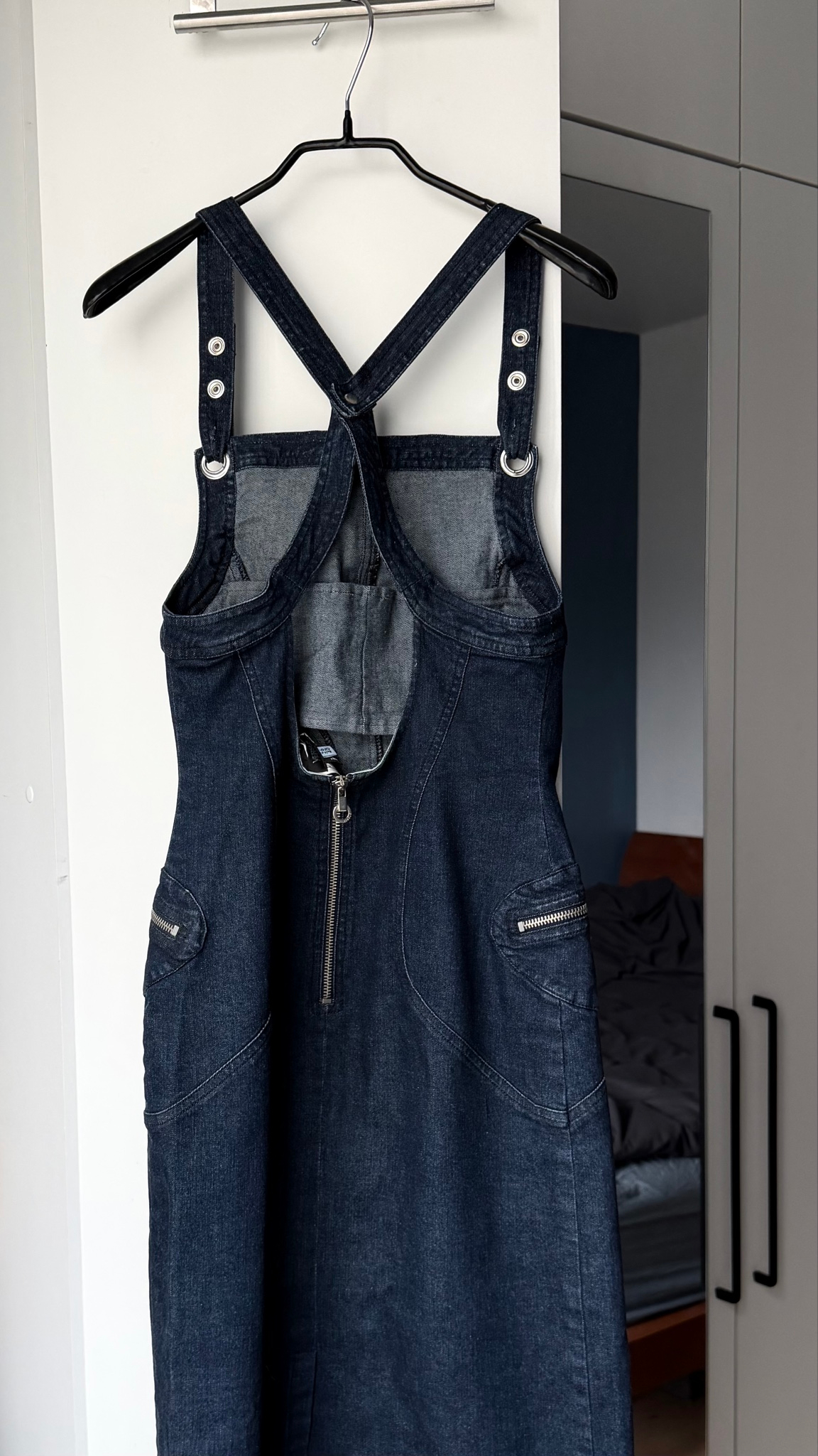 Versace Versus Versus Versace Denim Overall Skirt / Denim Dungaree Dress, миниатюра 2