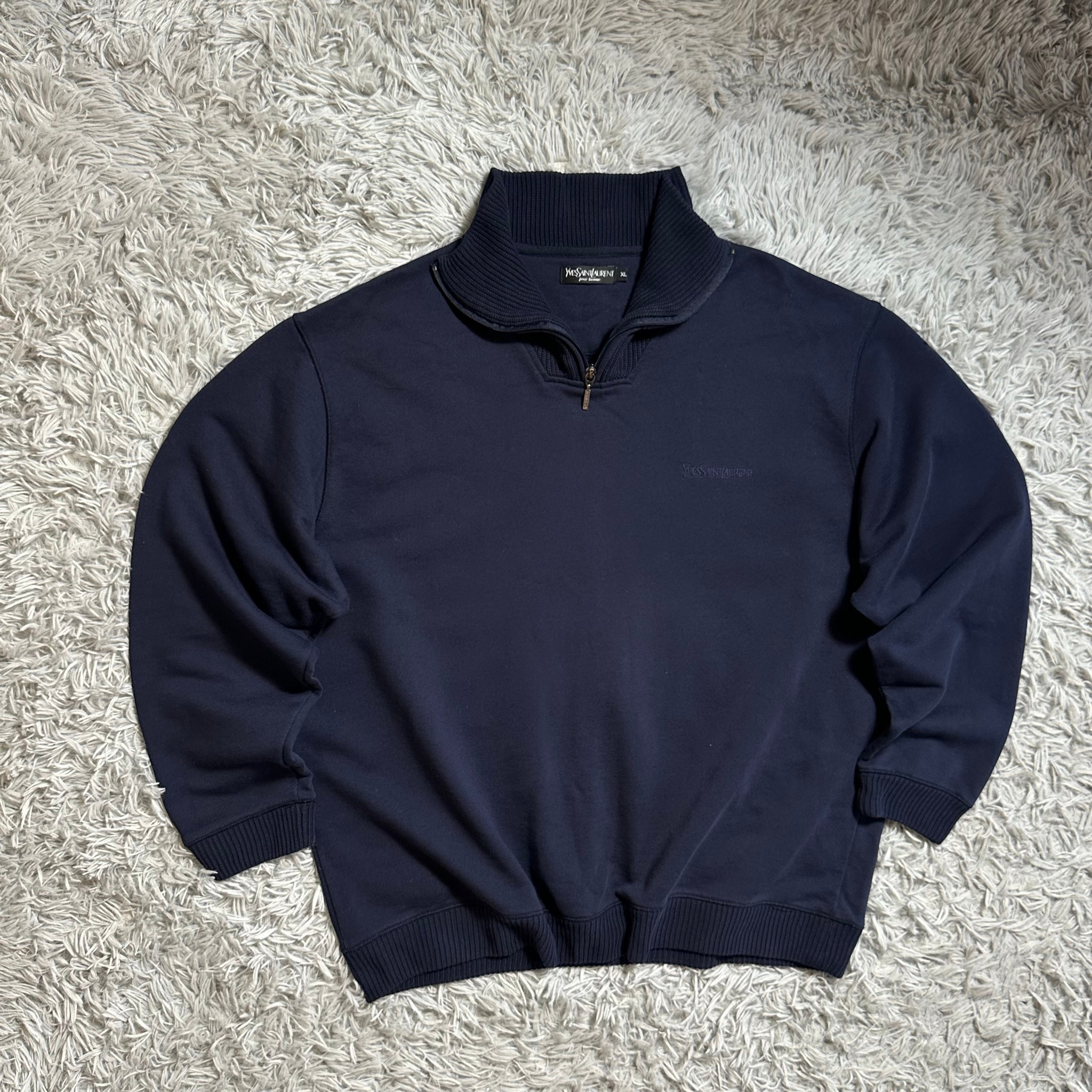 Yves Saint Laurent 1/4 Zip Sweat Ysl Vintage, миниатюра 4
