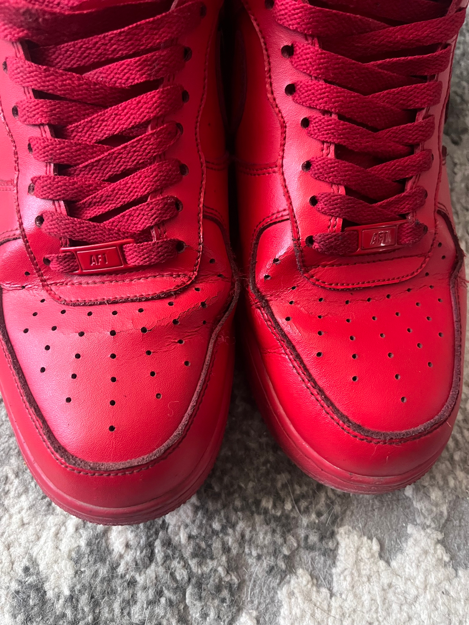 Nike Air Force 1 triple red, миниатюра 1