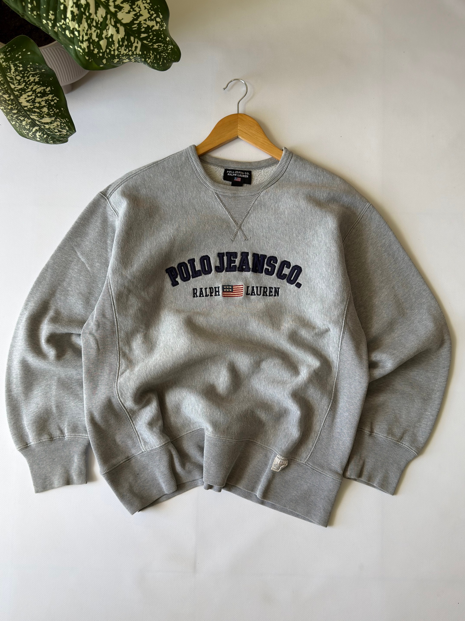 Polo Jeans Co. Ralph Lauren Vintage 90s Flag Logo Sweatshirt, миниатюра 1