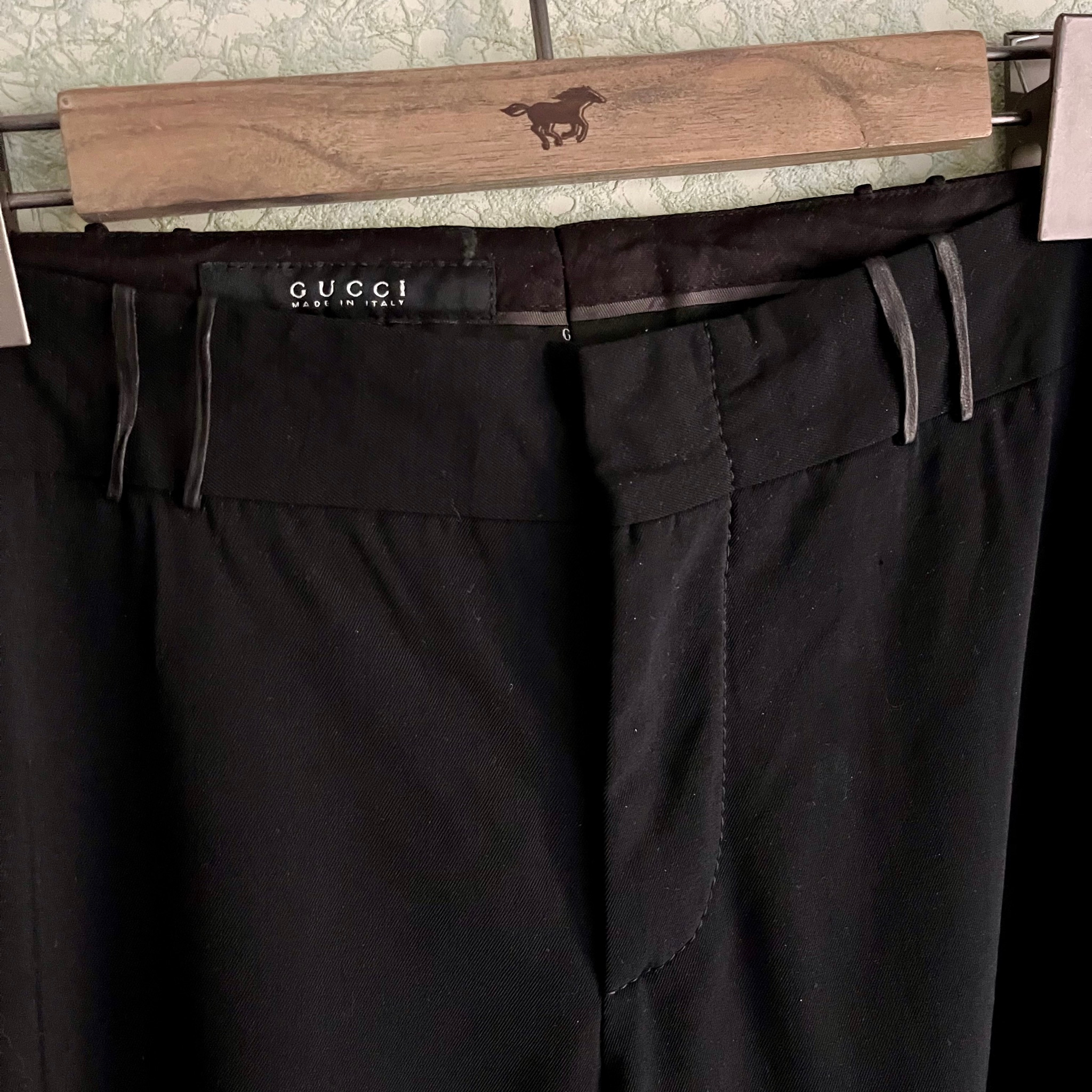 Gucci by Tom Ford AW01 Asymmetric Side Zip Trousers, миниатюра 9