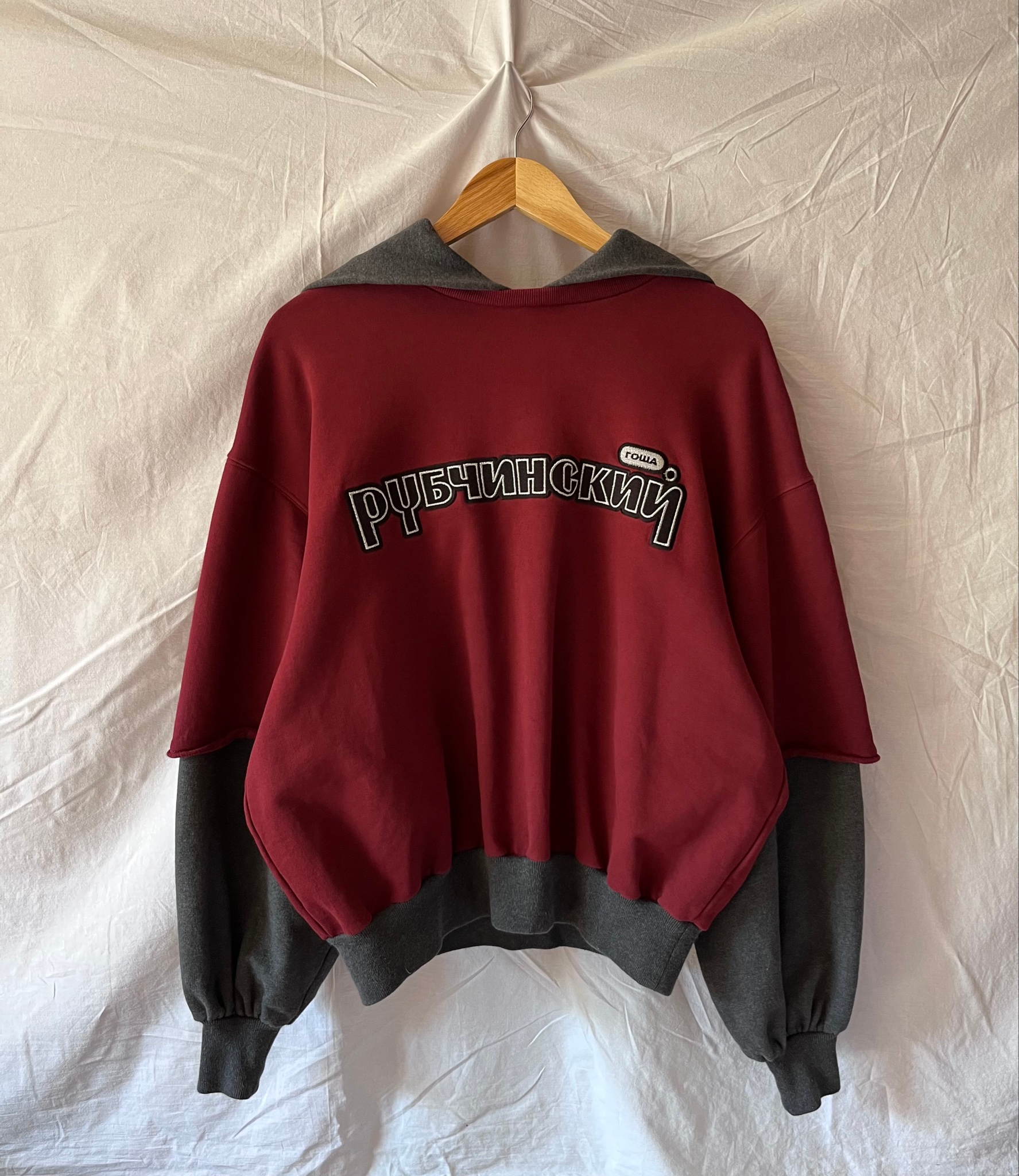 Gosha Rubchinskiy SS18 Combo Hoodie, миниатюра 1