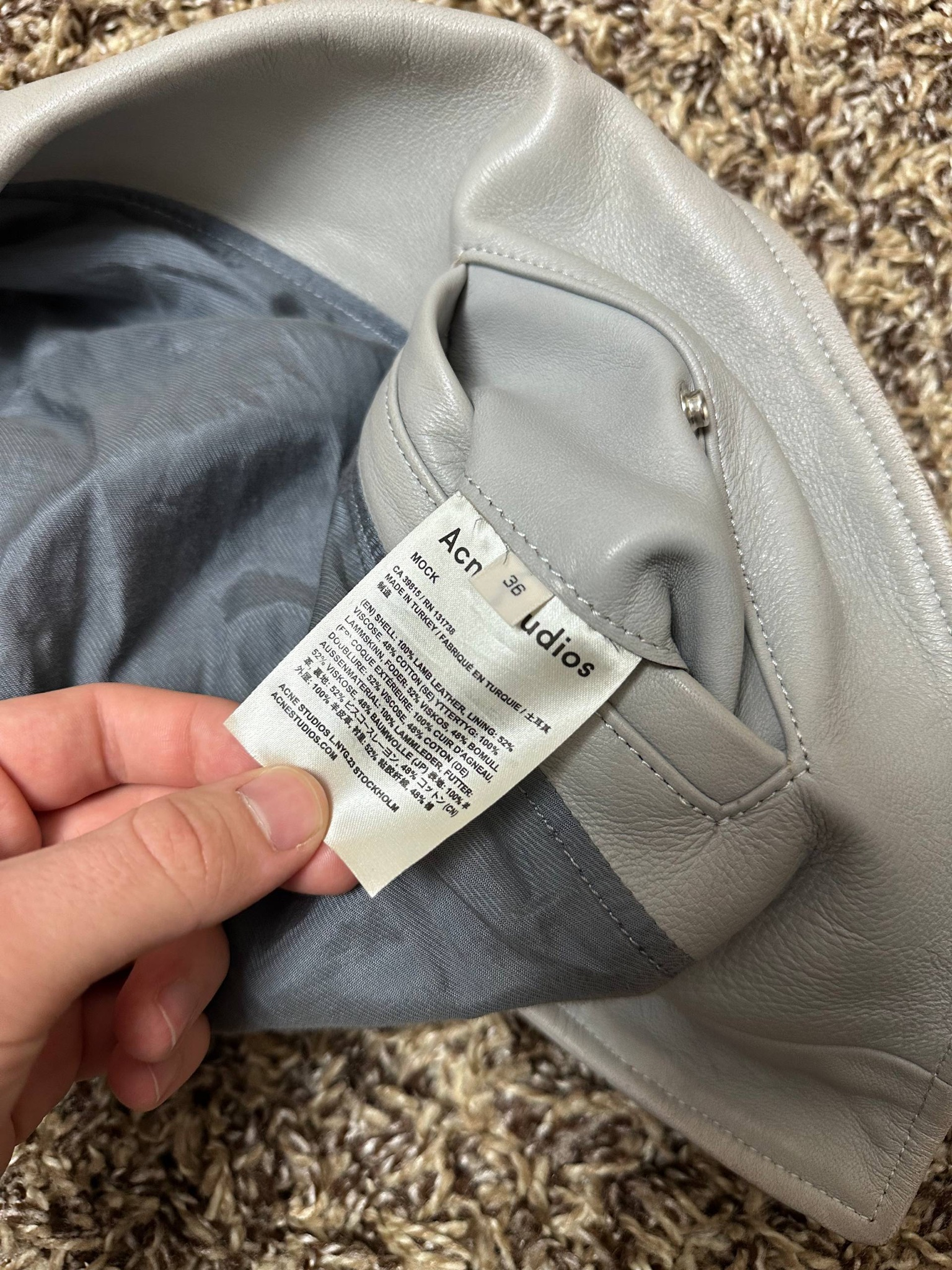 Acne Studios Leather Jacket, миниатюра 5