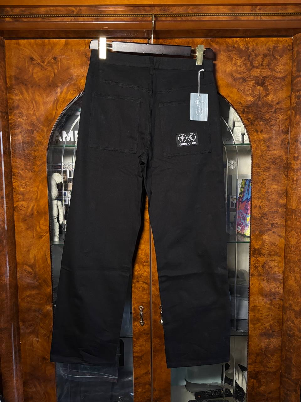 Thug Club 25FW Black Denim Pants, миниатюра 2