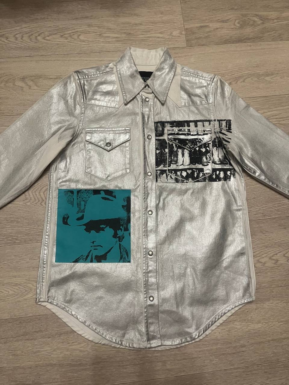Raf Simons x Calvin Klein Foundation Western Distressed Denim Shirt, миниатюра 1