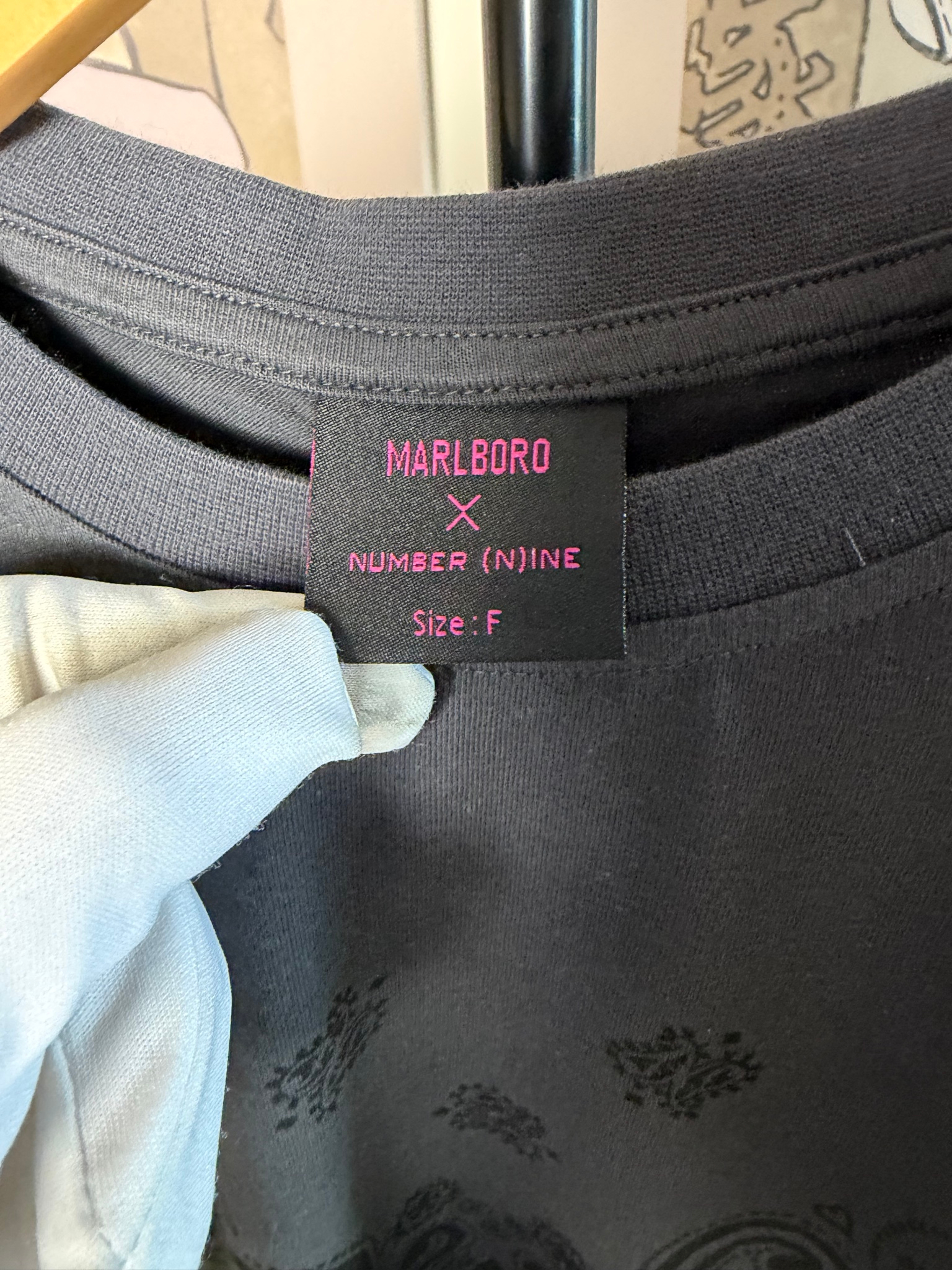 Number (N)ine x Marlboro Logo tribal grey, миниатюра 3