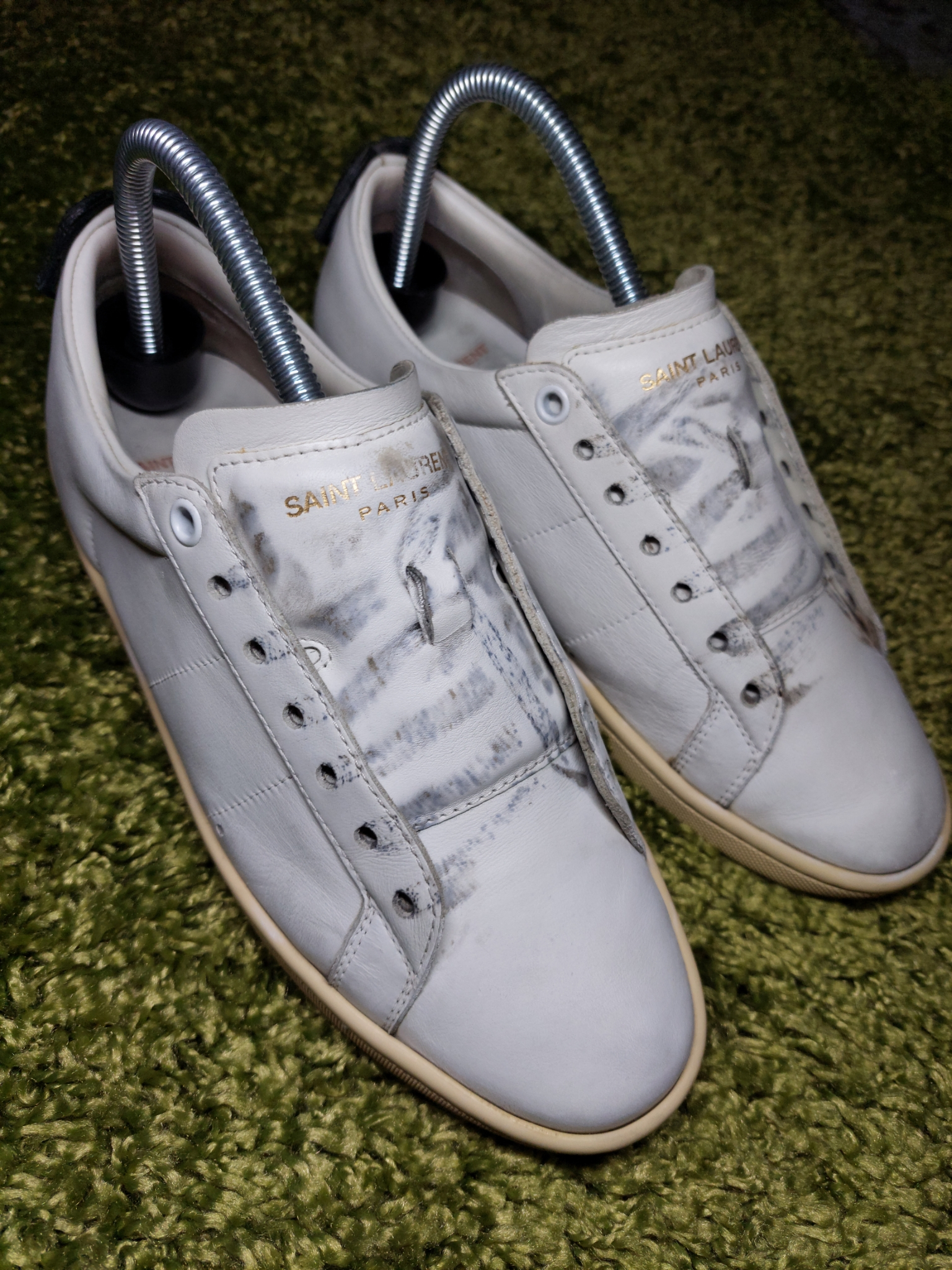 Saint Laurent Lips Leather Sneakers, миниатюра 14