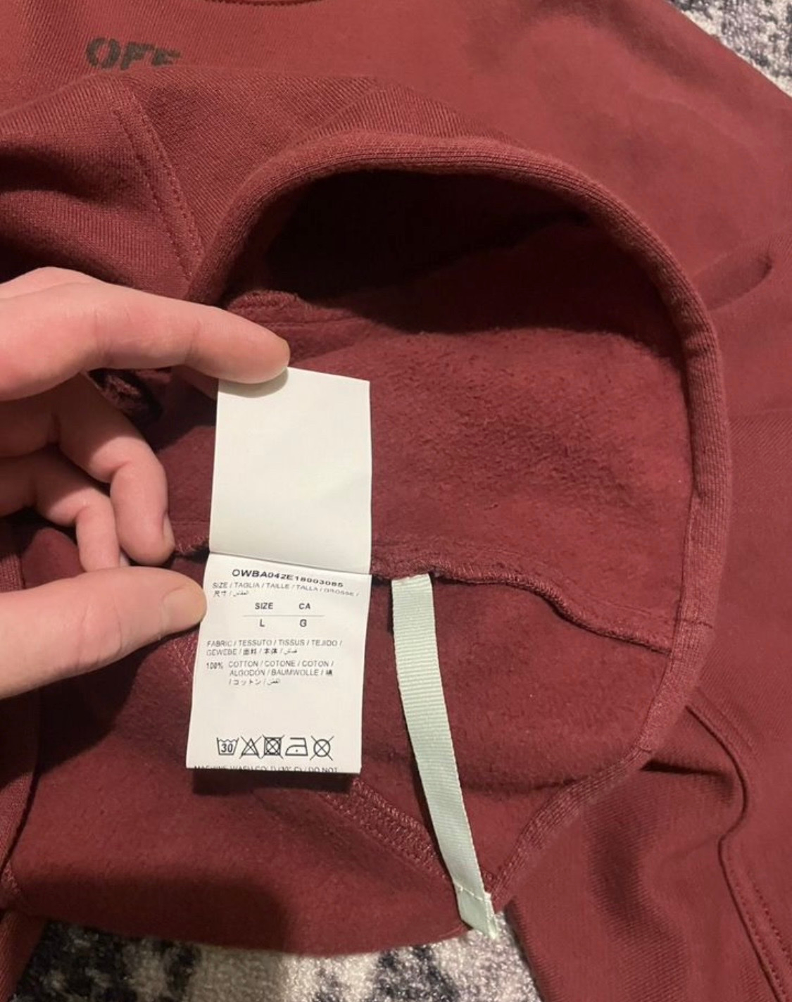 Off-White Burgundy Corset Virgil Abloh, миниатюра 7