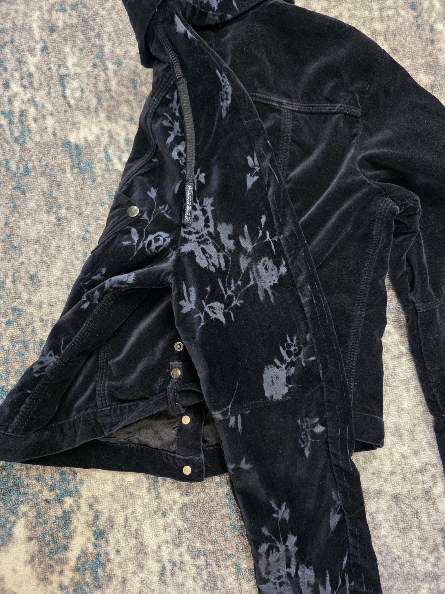 Marithe Francois Girbaud Le Jean De Floral Velvet Jacket, миниатюра 5
