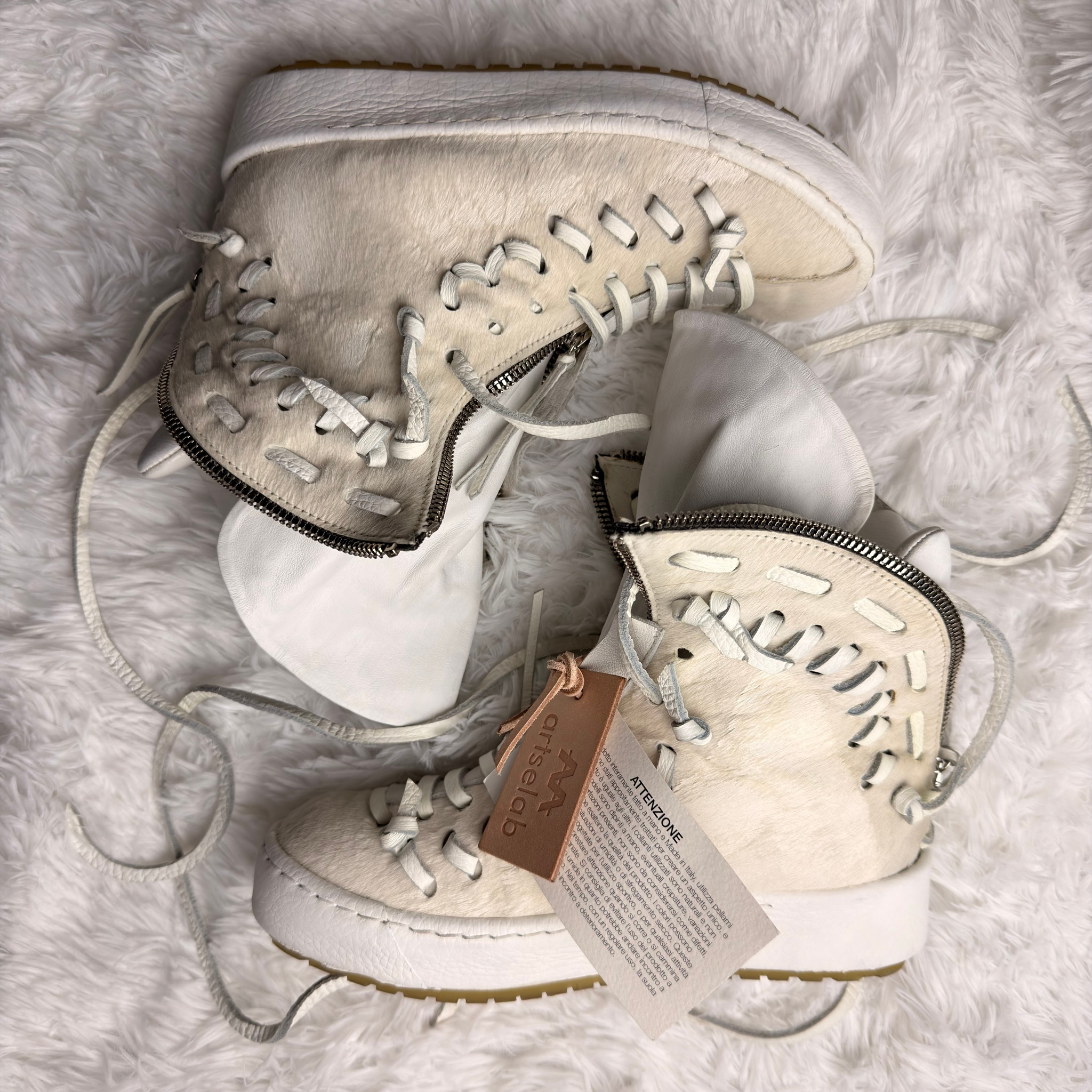 Artselab Pony Hair White Sneakers, миниатюра 12