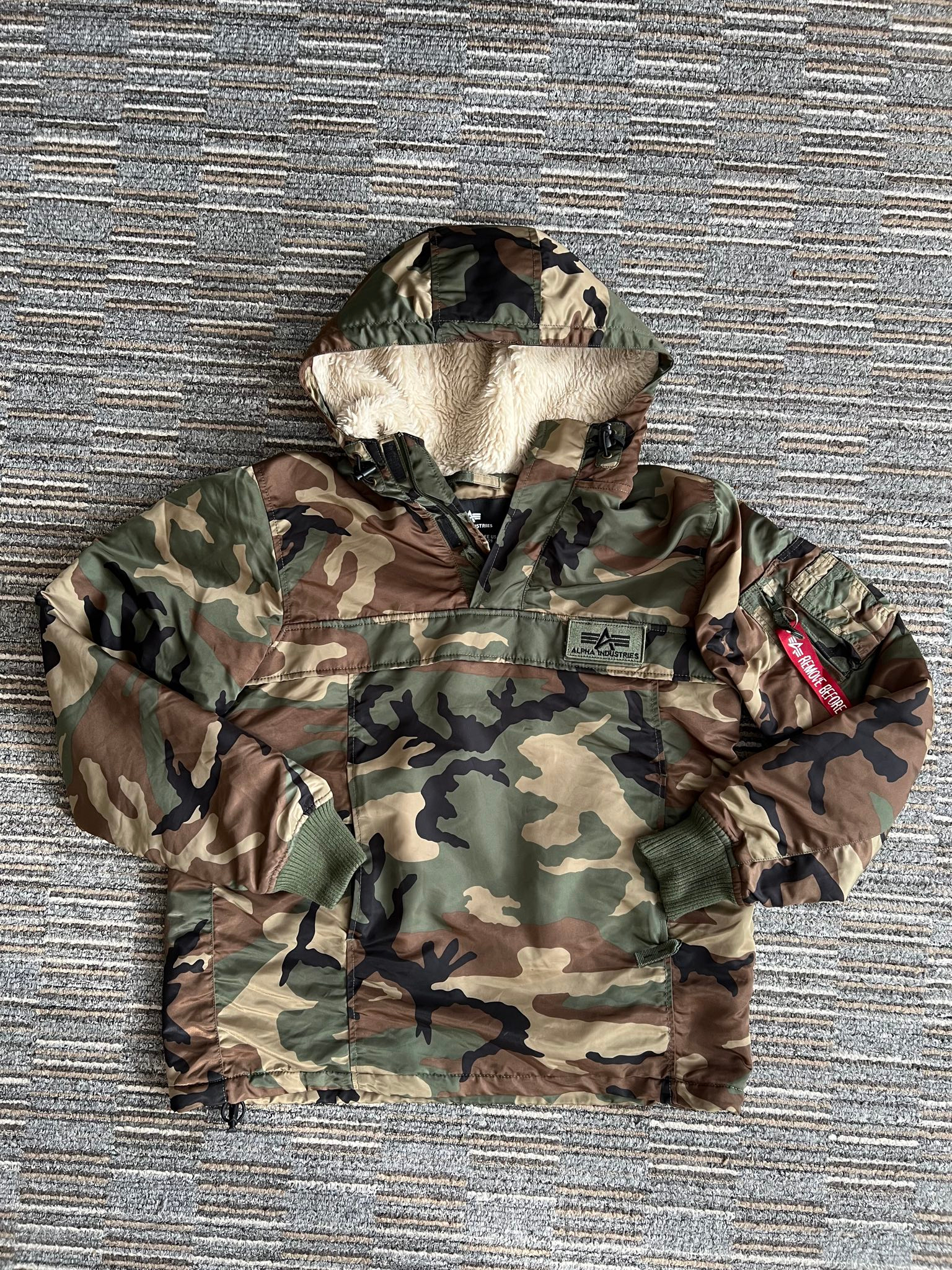 Alpha Industries HPO Anorak Woodland Camo, миниатюра 1