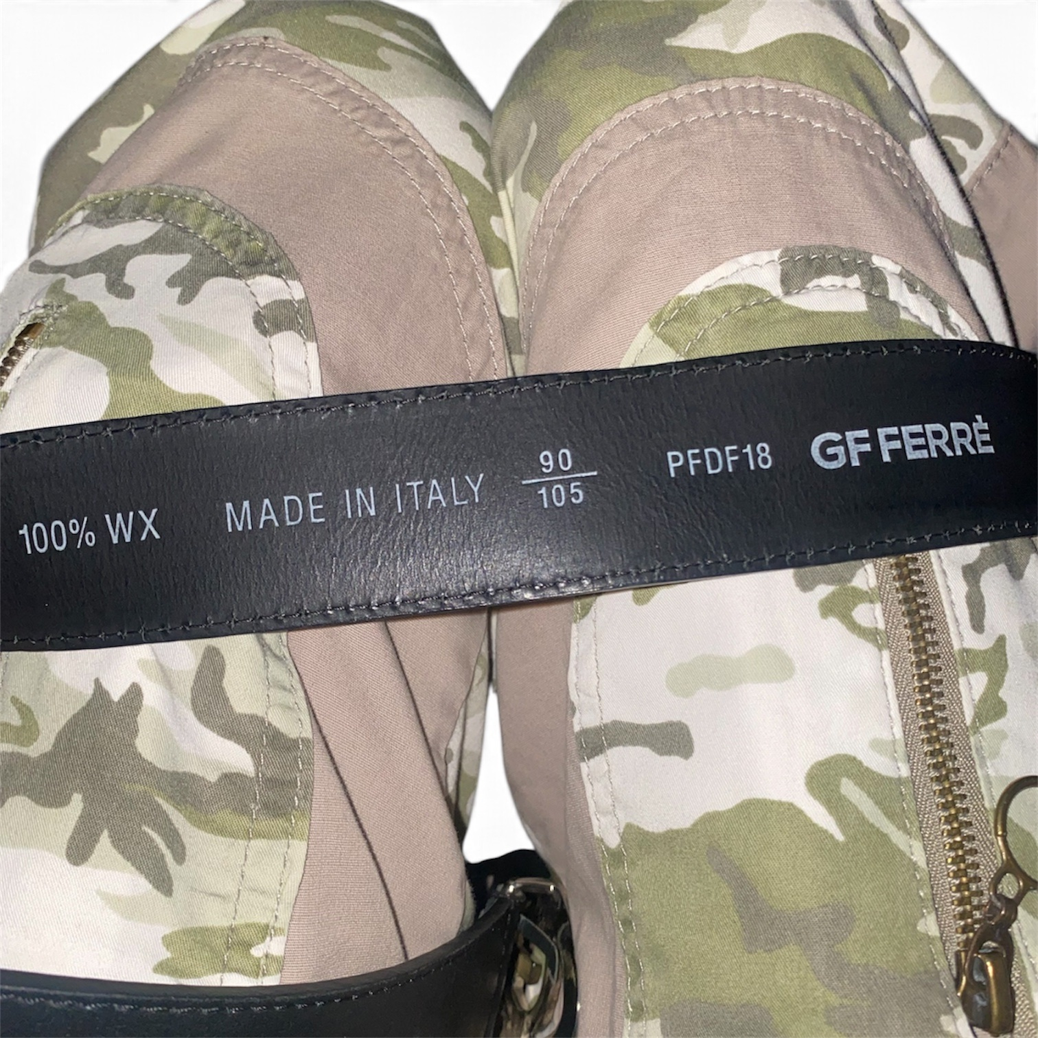 Gianfranco Ferre Rhinestone waxed belt, миниатюра 3