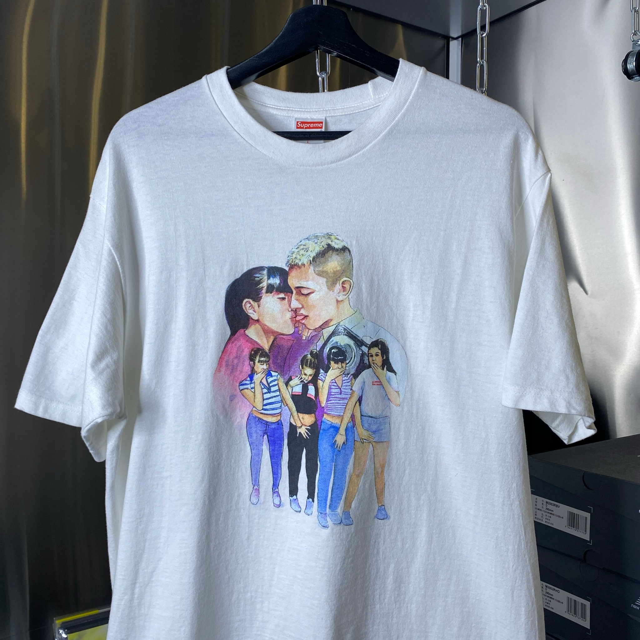 SUPREME KISS TEE WHITE FW17, миниатюра 2