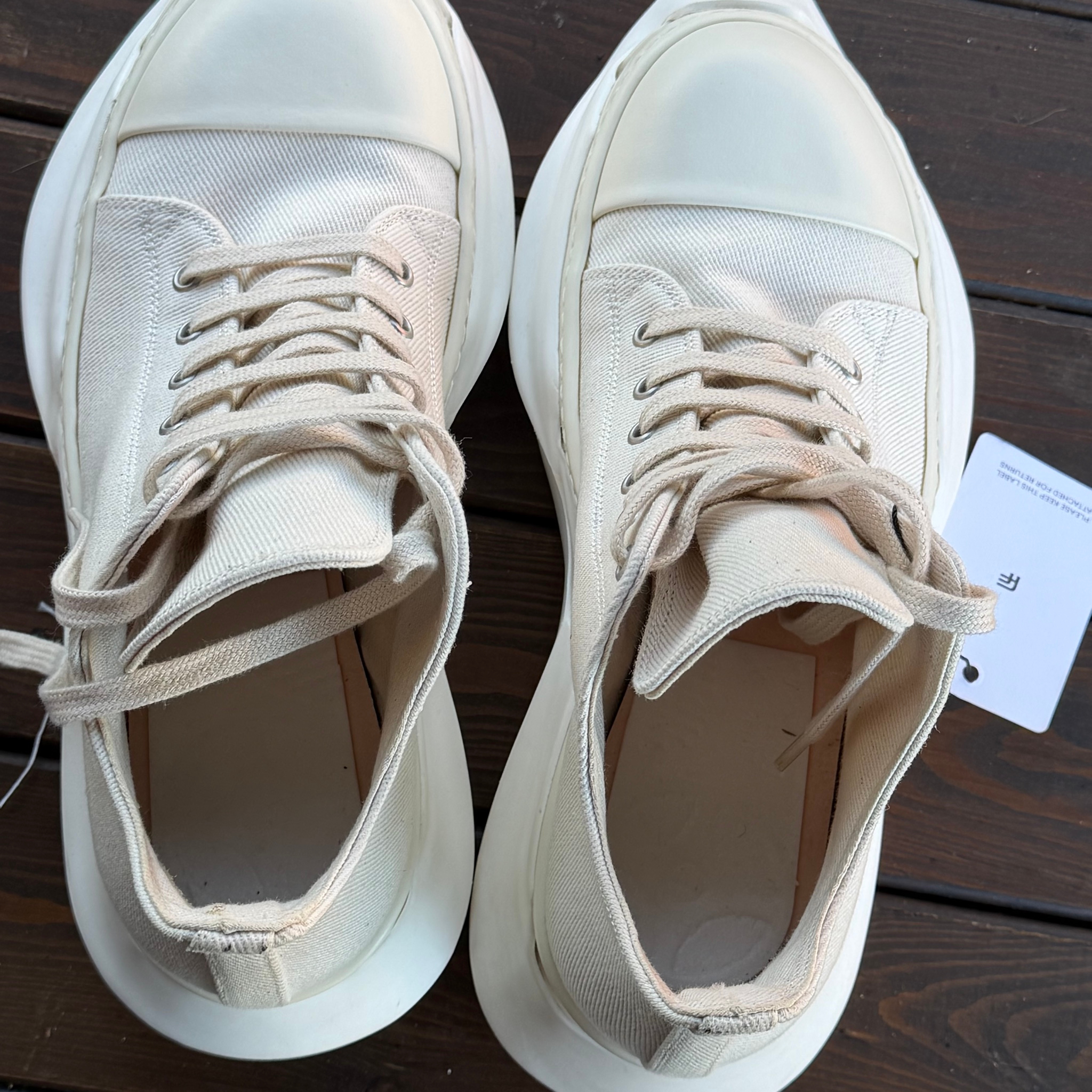 Rick Owens Abstract Ramones Low milk/milk, миниатюра 11