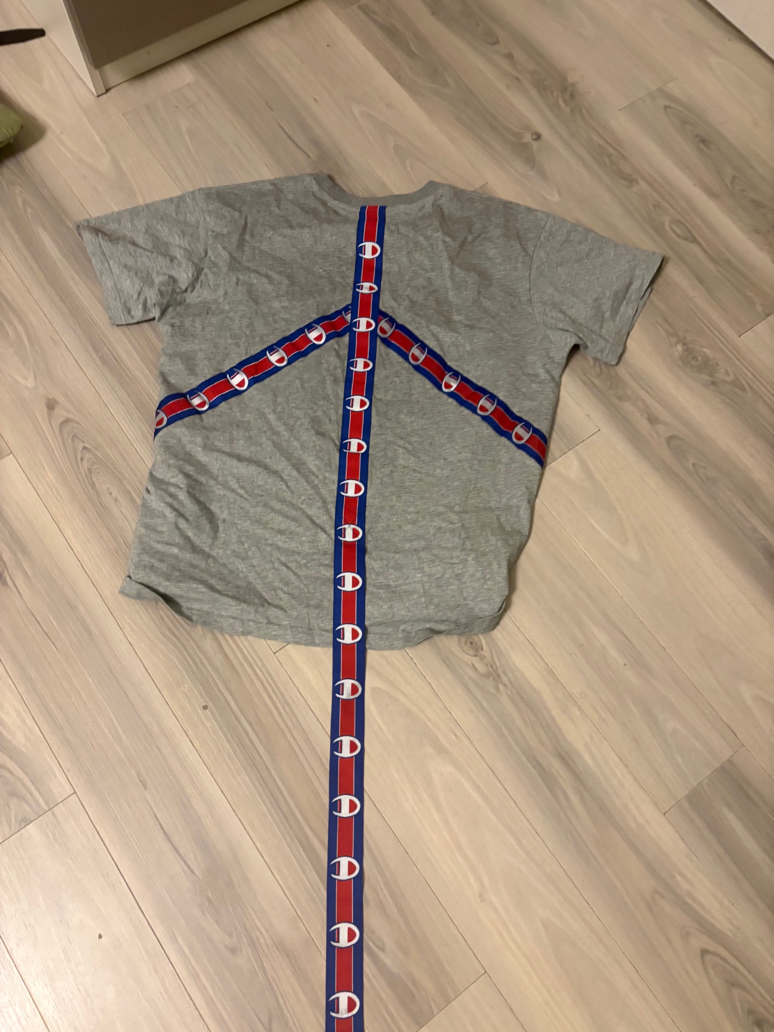 Vetements x Champion FW17 "Peace Sign" Appliqué Tee, миниатюра 5