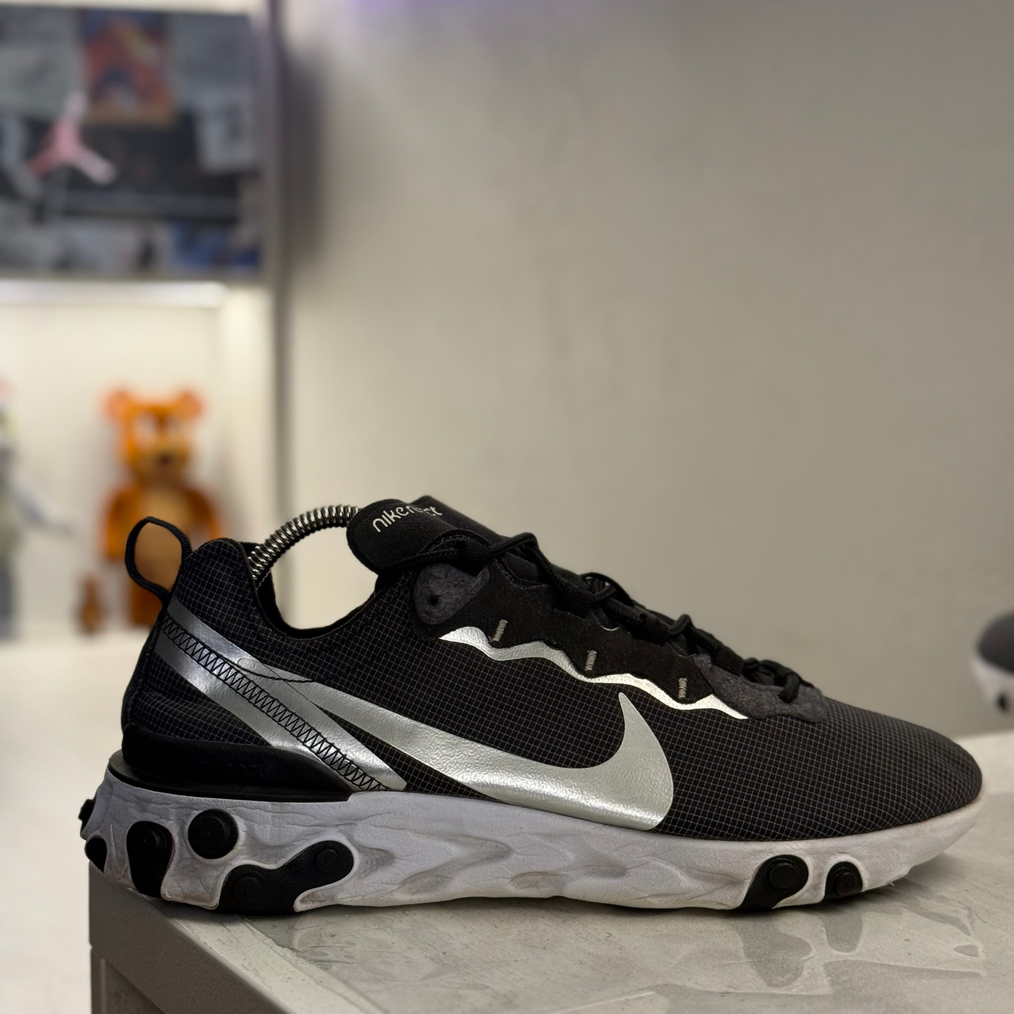 Nike Nike React Element 55 Black Metallic Silver, миниатюра 1