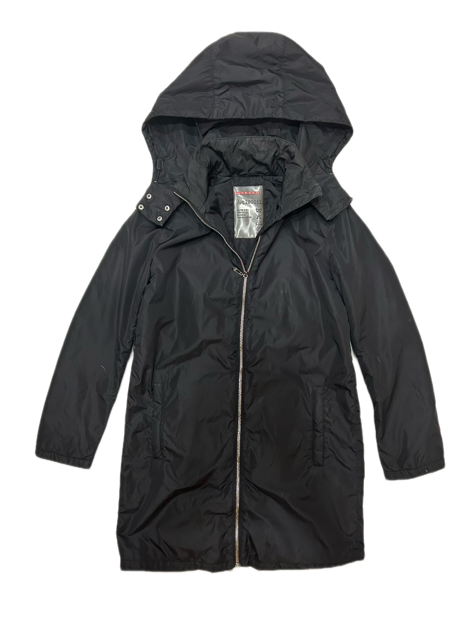 Prada Prada large hood raincoat, миниатюра 1