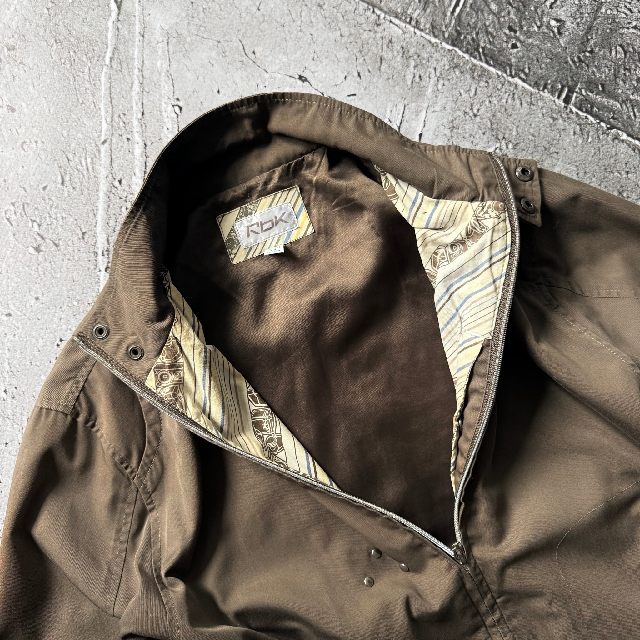 Reebok 2000s Vintage Brown Harrington Jacket, миниатюра 5