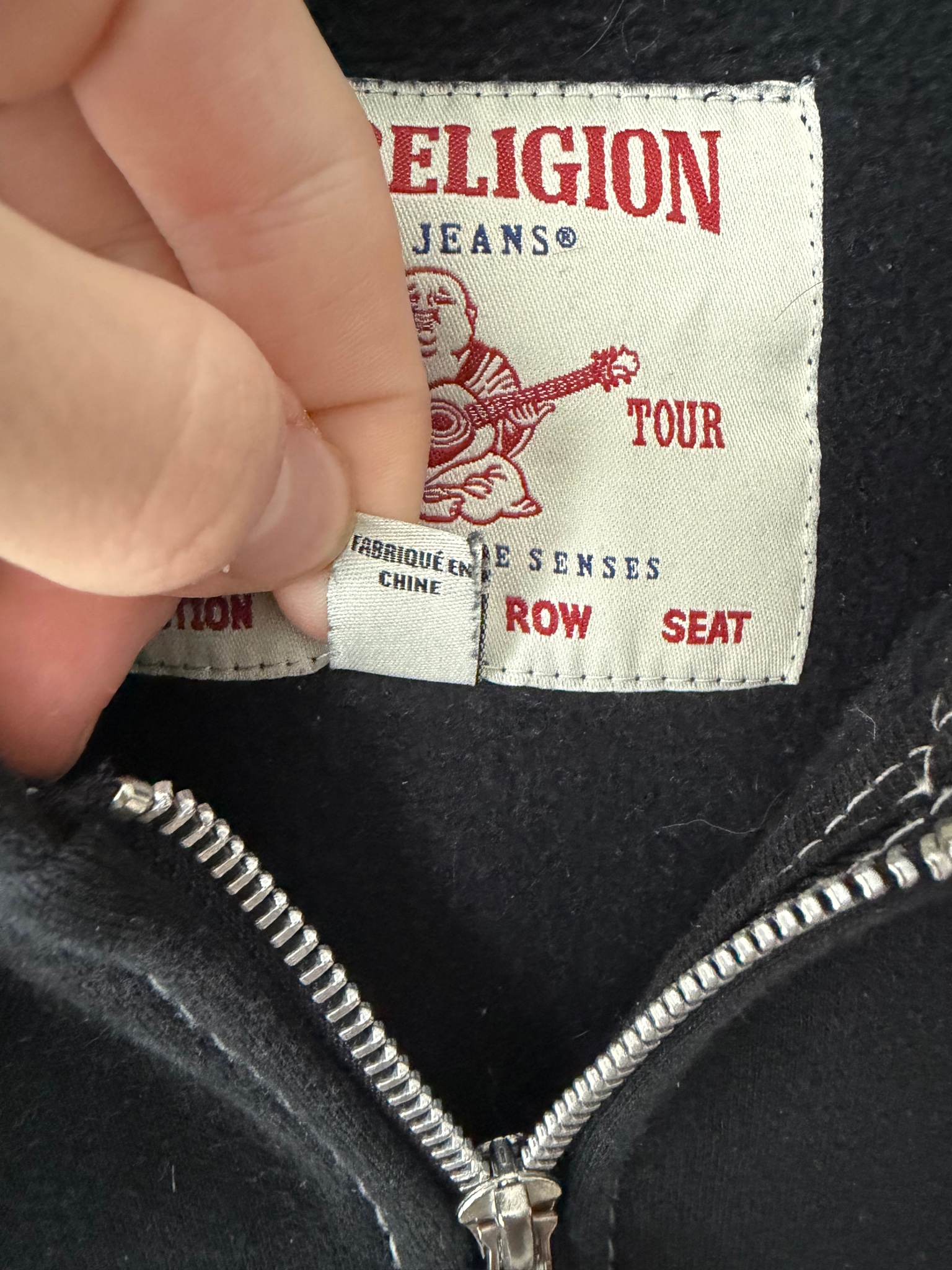 True Religion Big Buddha Black zip hoodie, миниатюра 8