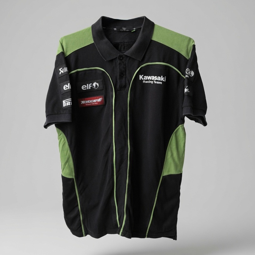 Kawasaki 2000s Racing Team Polo Shirt, миниатюра 1