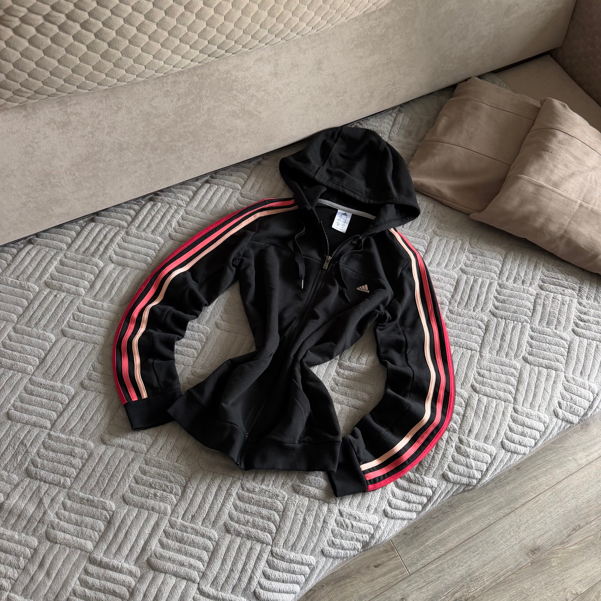 Adidas Zip-Hoodie 3-Stripes Bimbo y2k, миниатюра 1