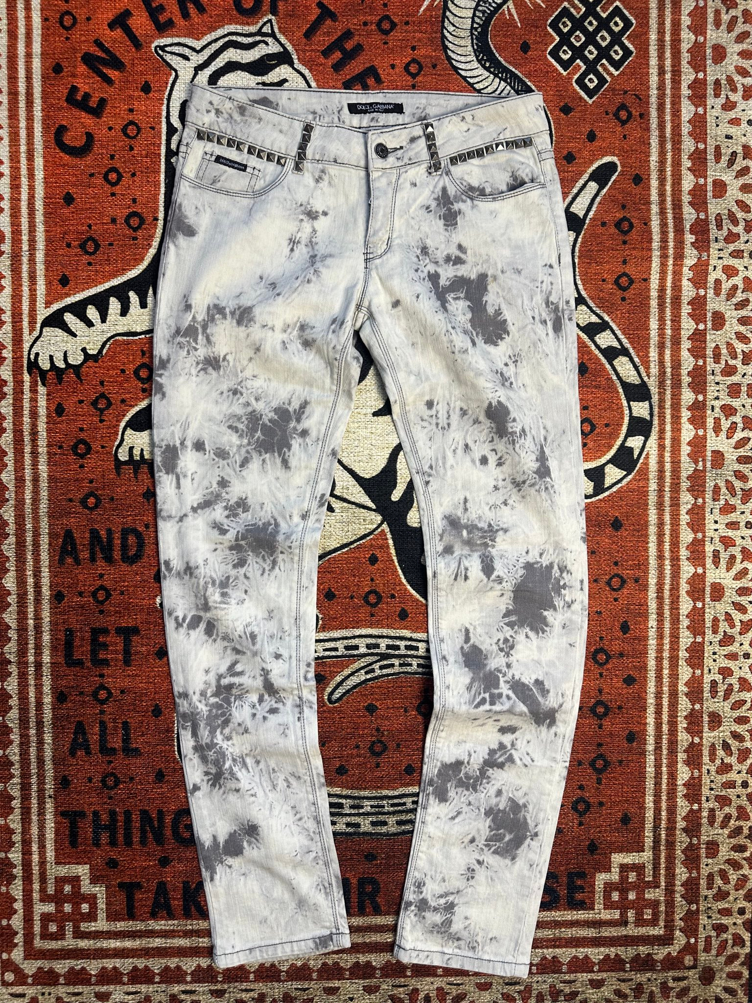 Dolce & Gabbana Gray/White Tie-Dye (Paint-Splatter), миниатюра 1